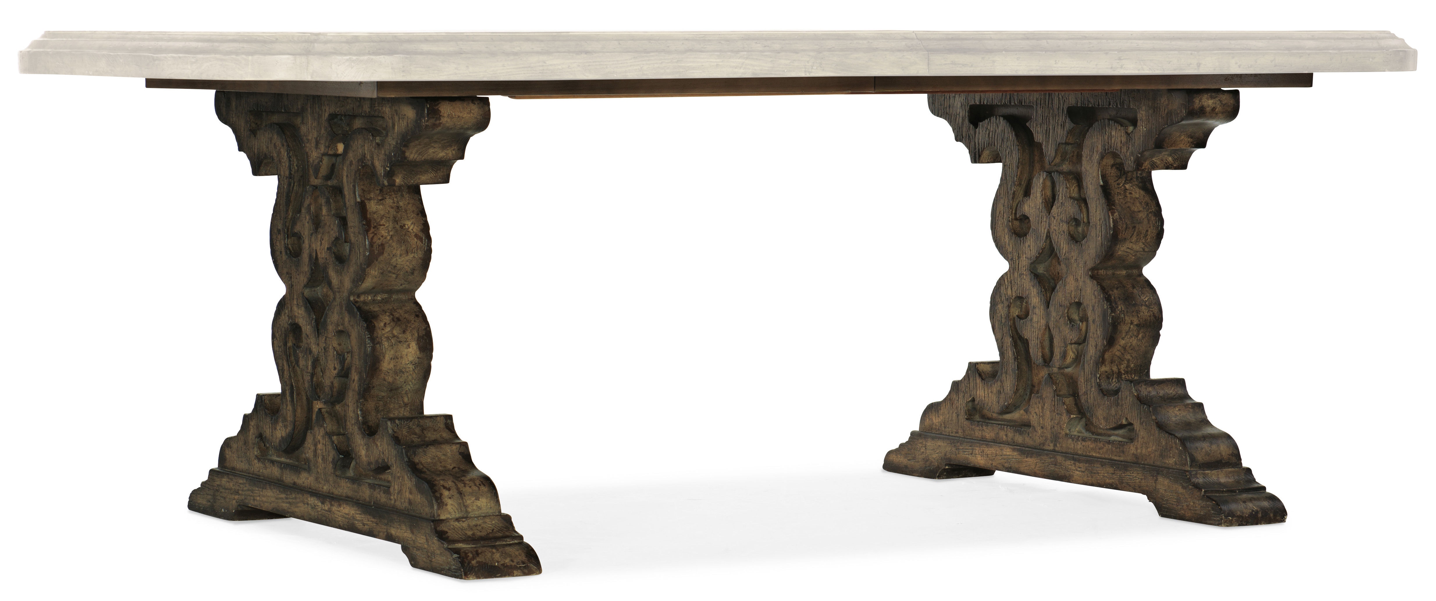 magnolia double pedestal dining table