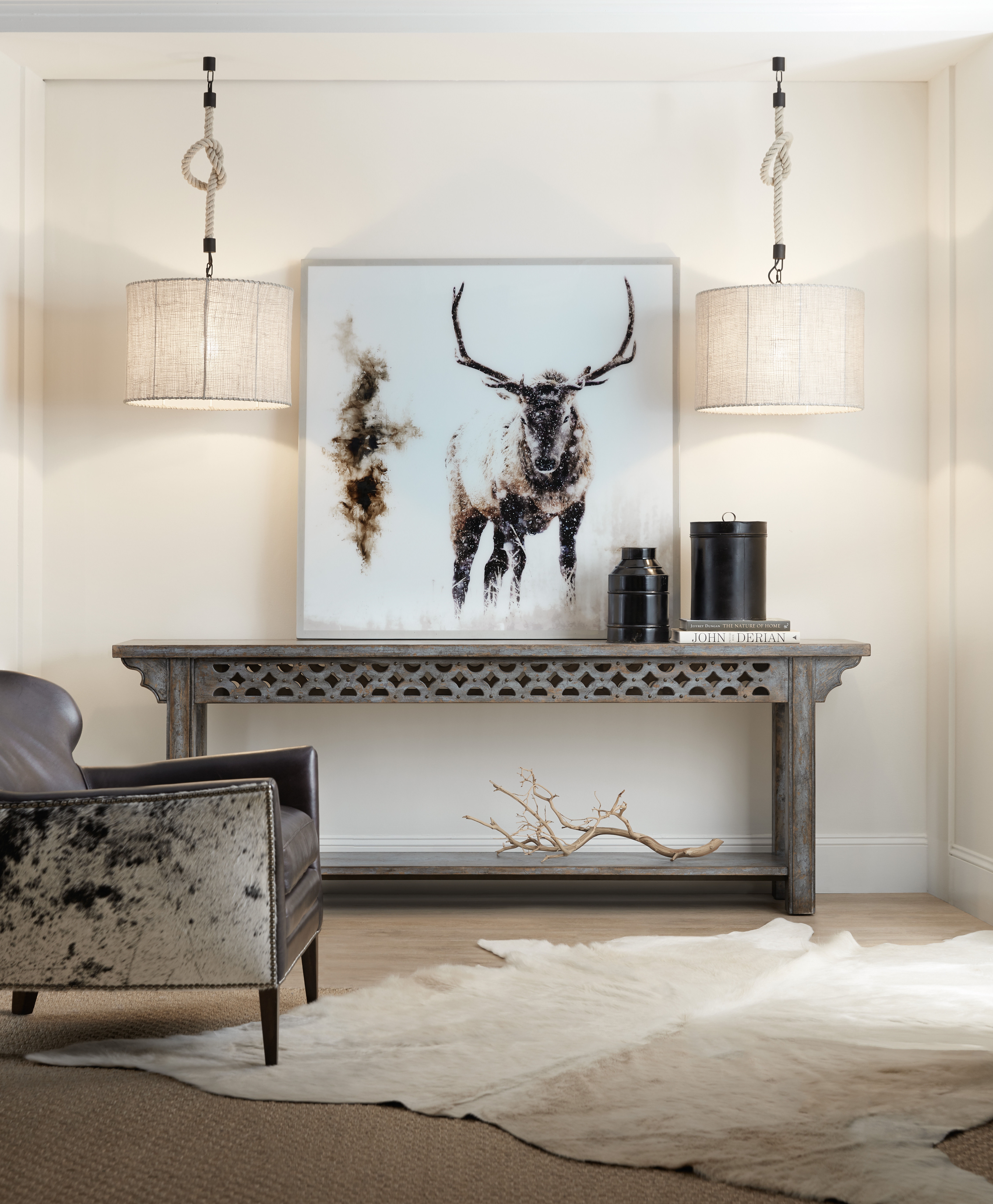 その他 THE AMERICAN VINTAGE FURNITURE Hooker Furniture Living Room La Grange Burnham Console 6960
