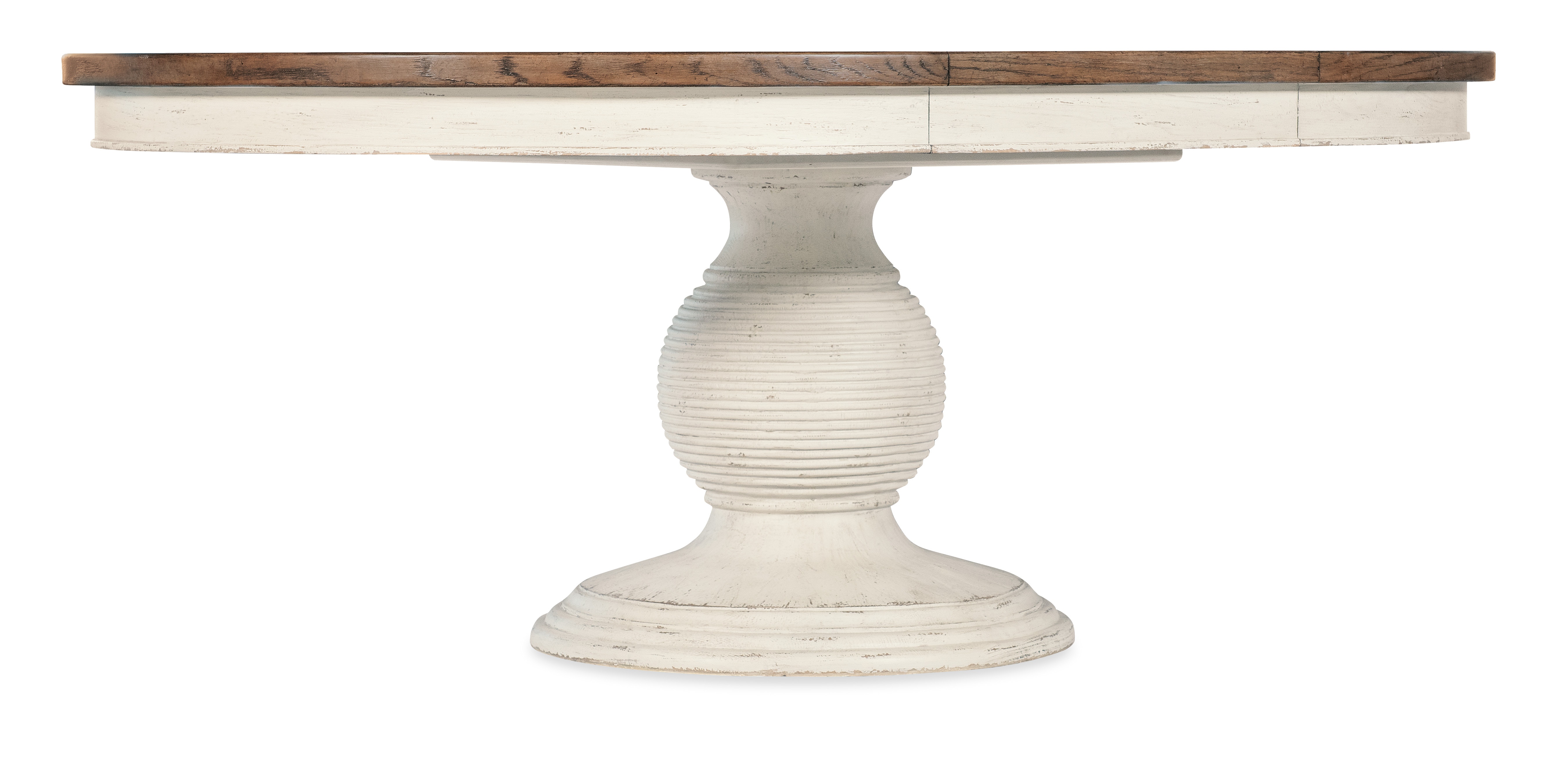 Hooker Furniture Casual Dining Americana Round Pedestal Dining Table w 1 22in leaf 7050 75203 02