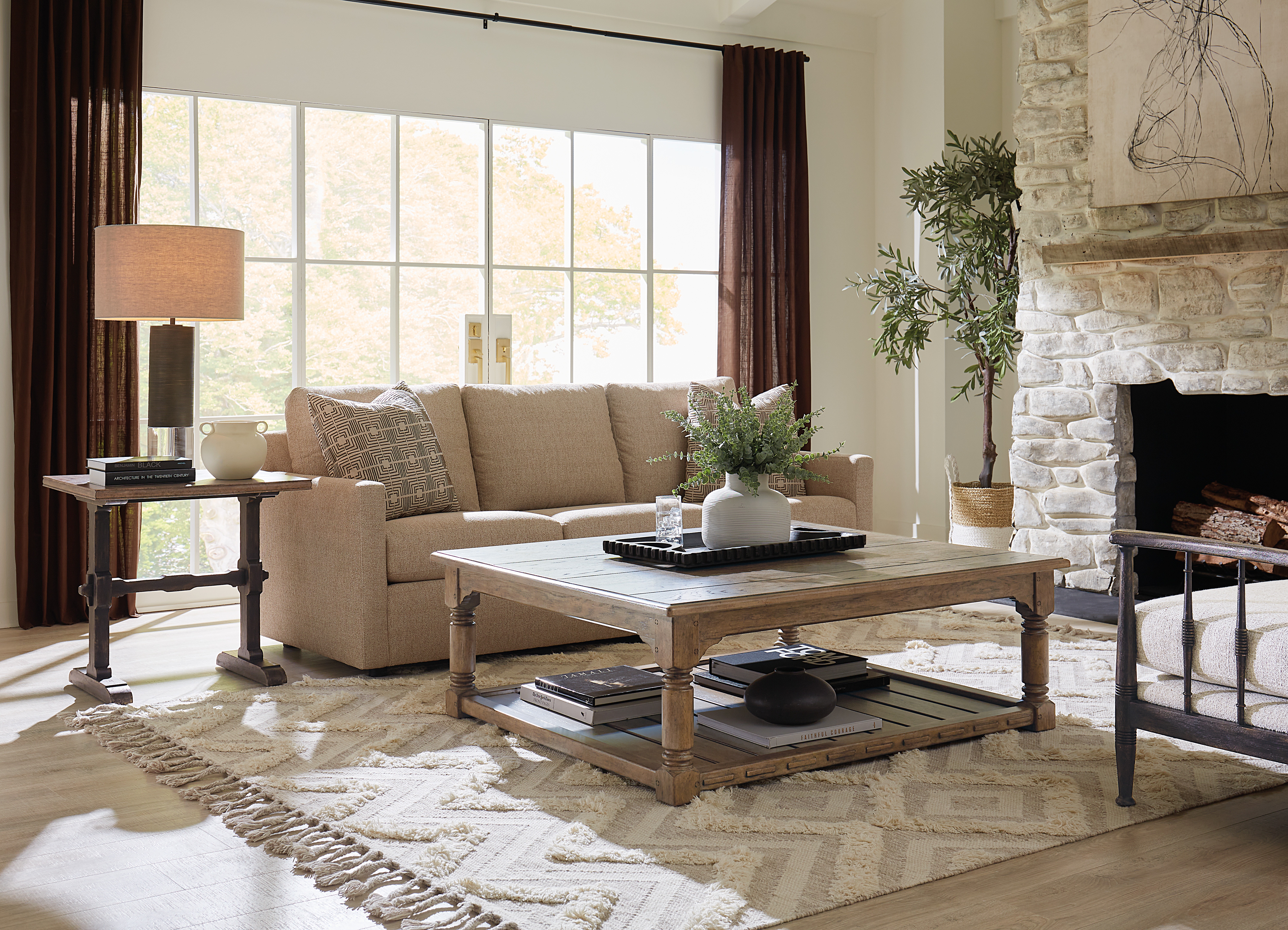 Wooden Coffee Table Modern Nesting Tables Oval Coffee Table