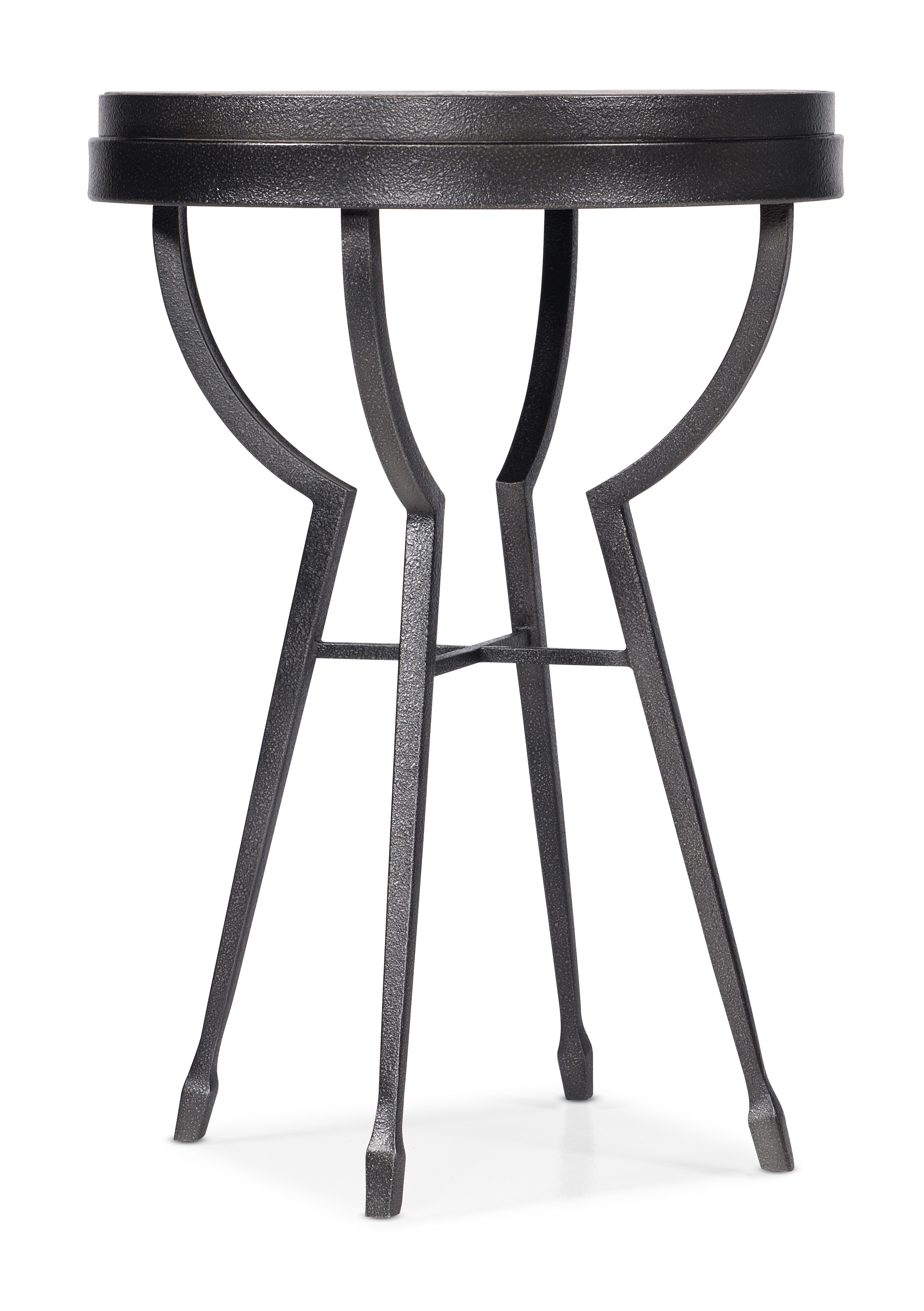 Outdoor white metal side table