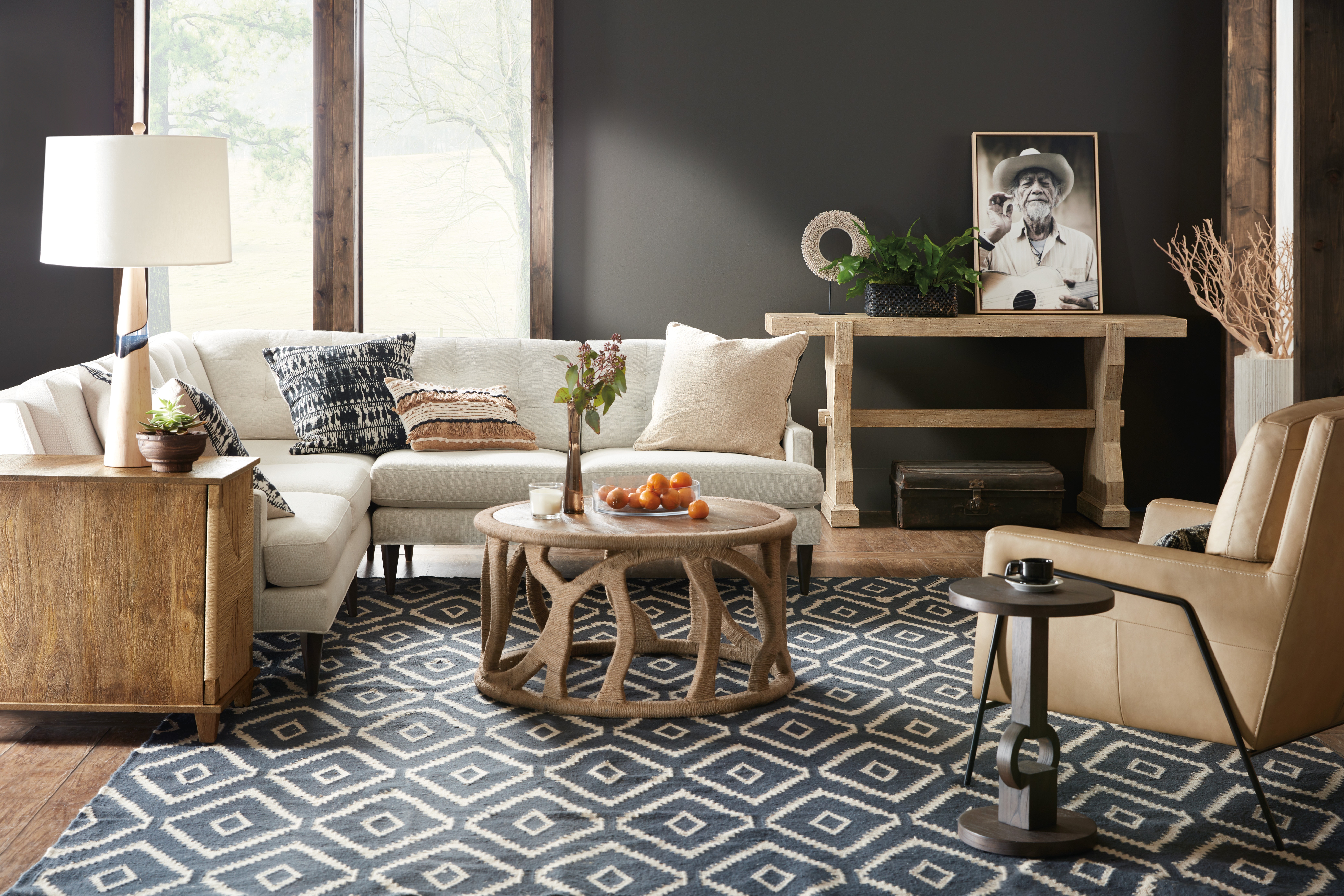 Hooker Furniture Living Room Commerce & Market Trestle Sofa Table 7228