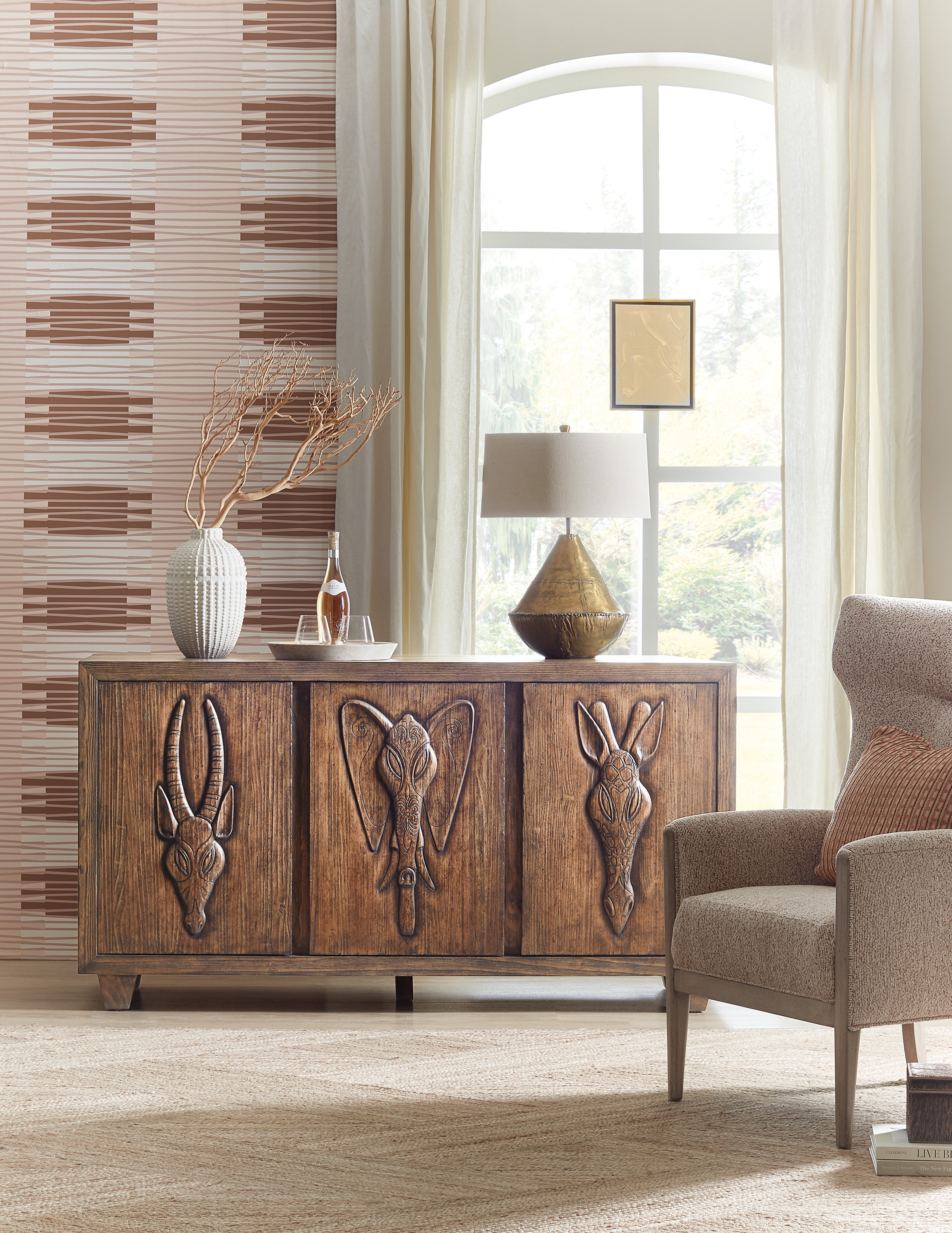 Hooker Furniture Living Room Commerce & Market Safari Credenza