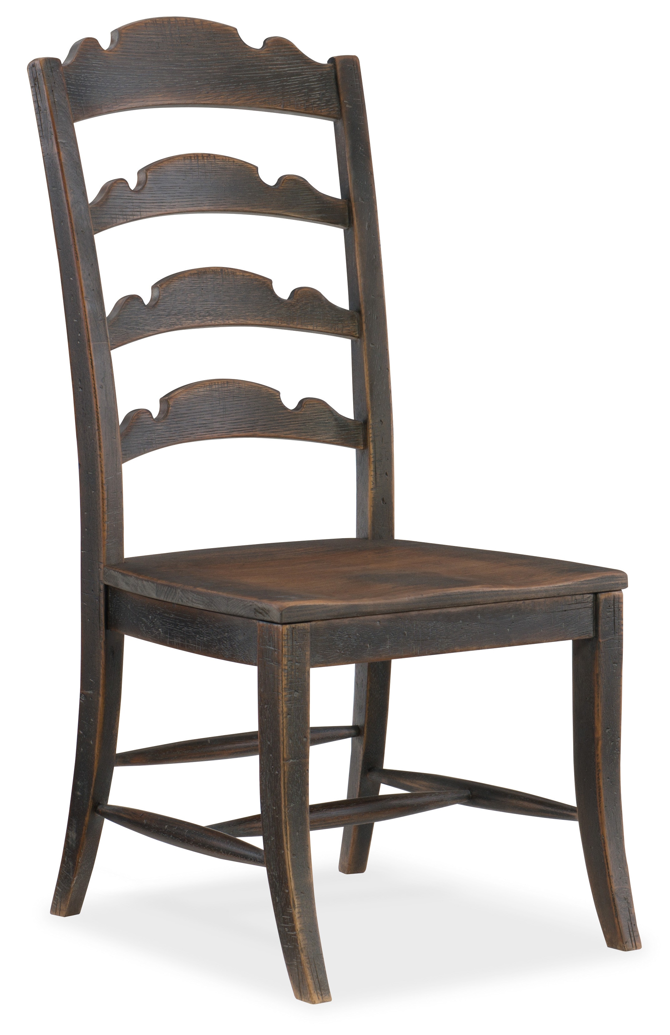 Hooker Furniture Hill Country Twin Sisters Ladderback Side Chair 5960-75310-BLK
