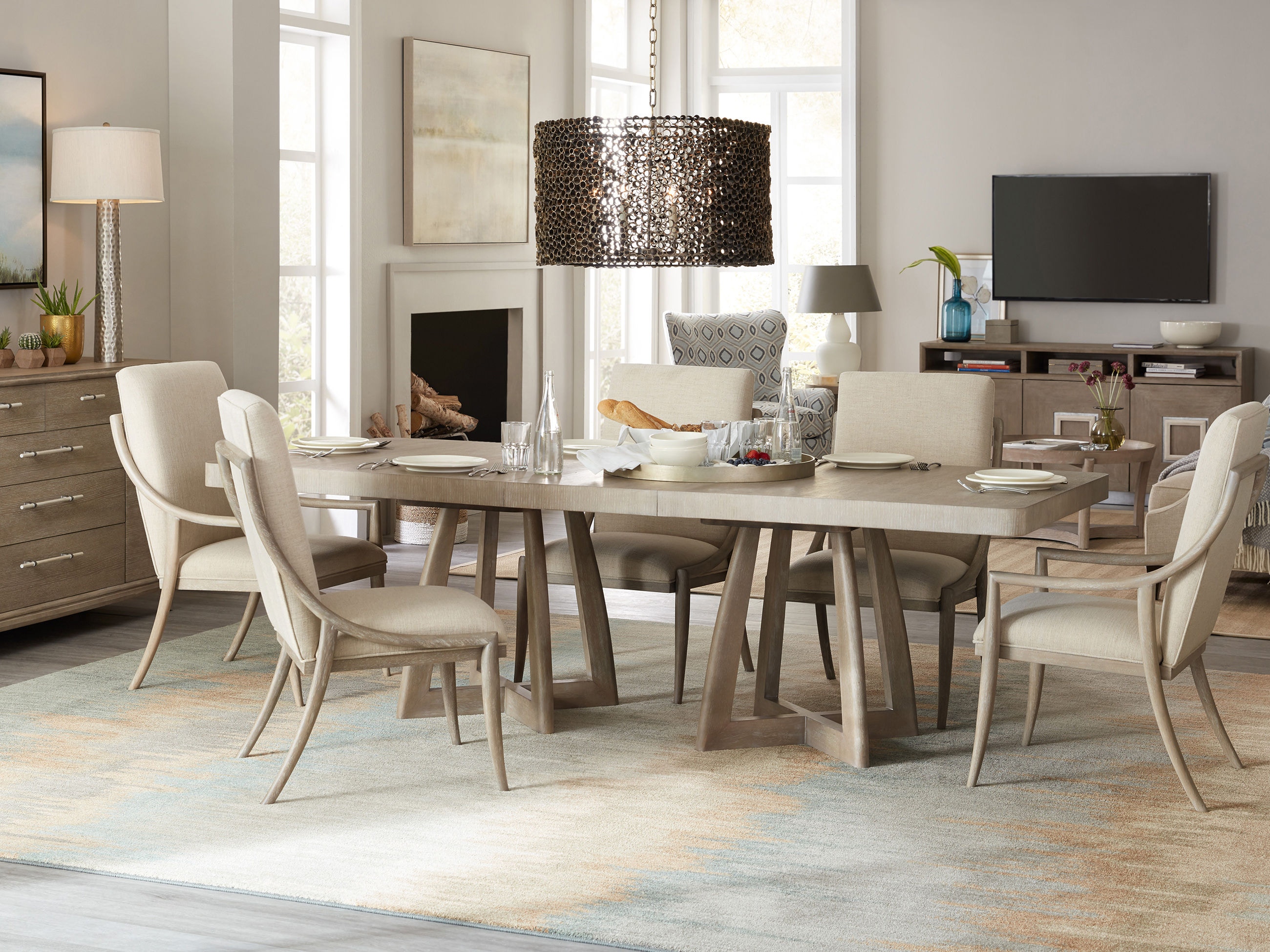 greige dining room set