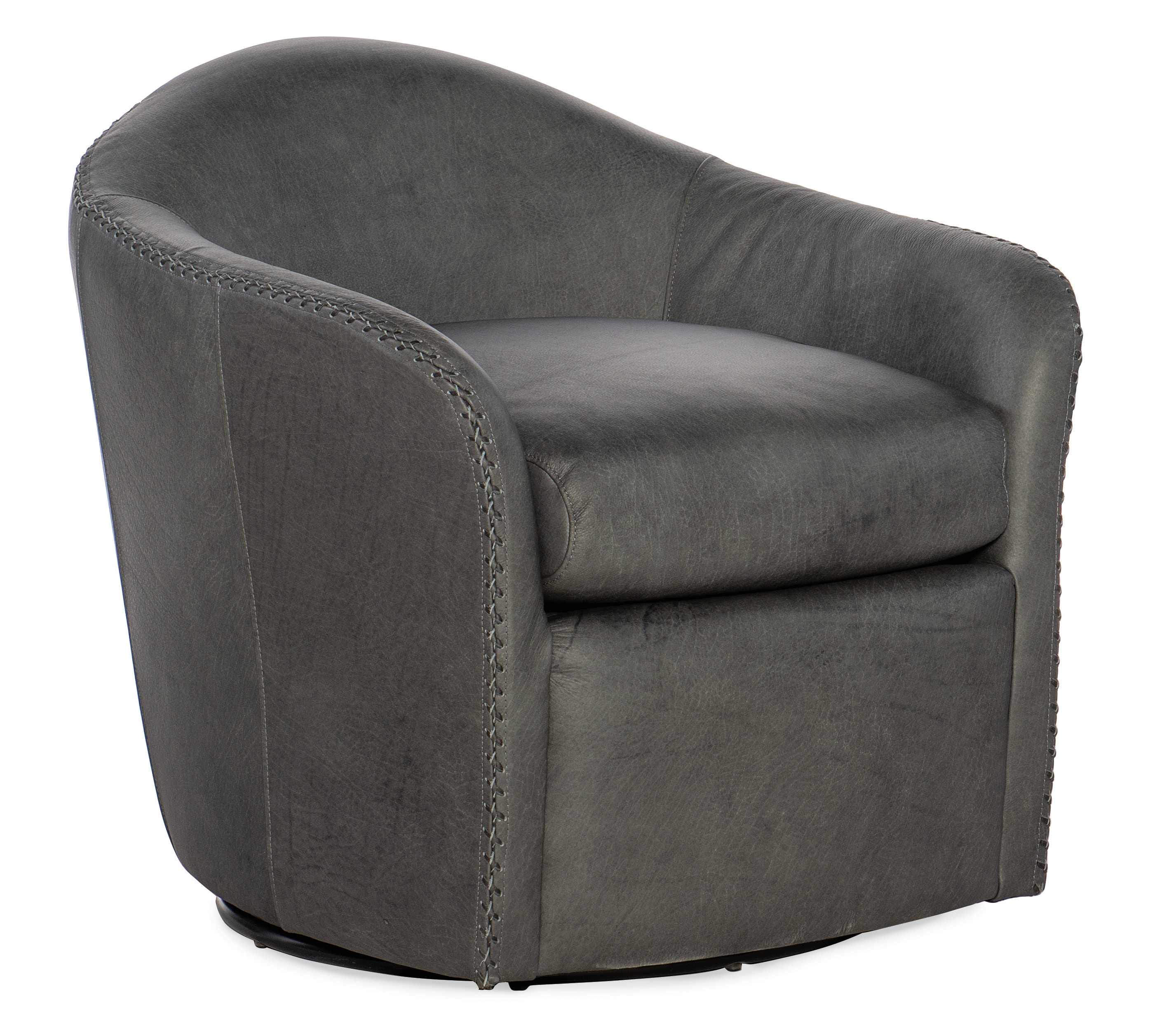 black swivel club chair