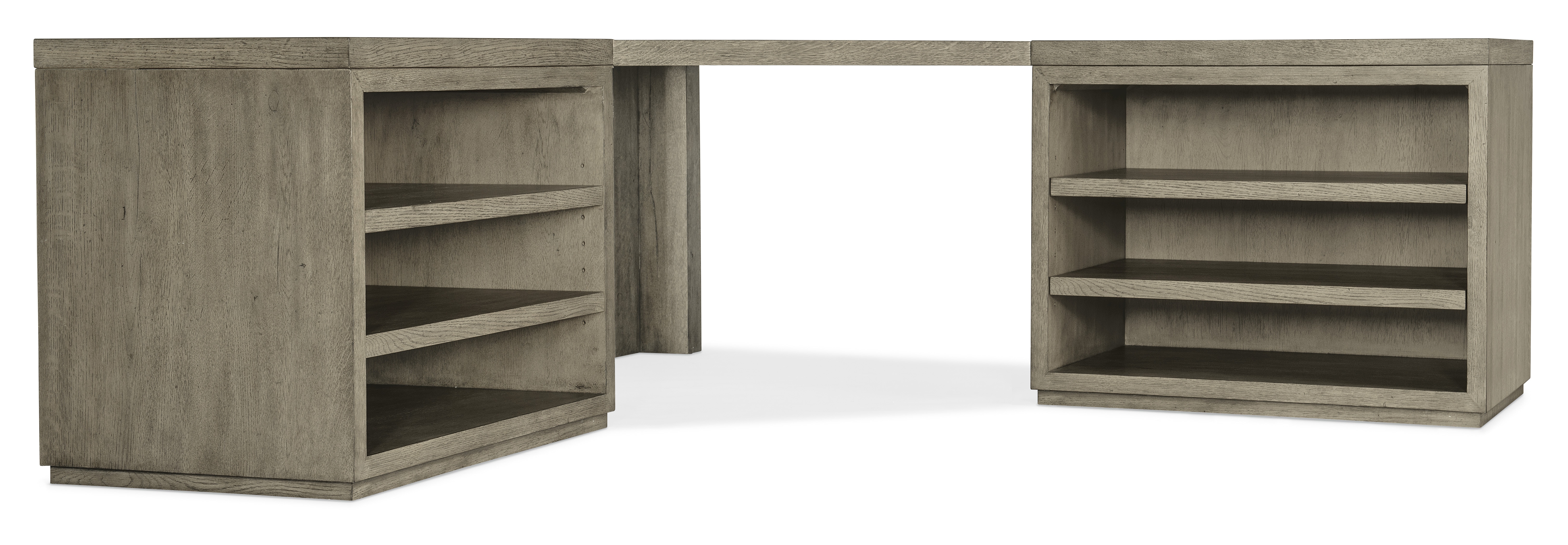 Hooker Furniture Linville Falls Corner Desk with Two Open Desk Cabinets 6150-10937-85