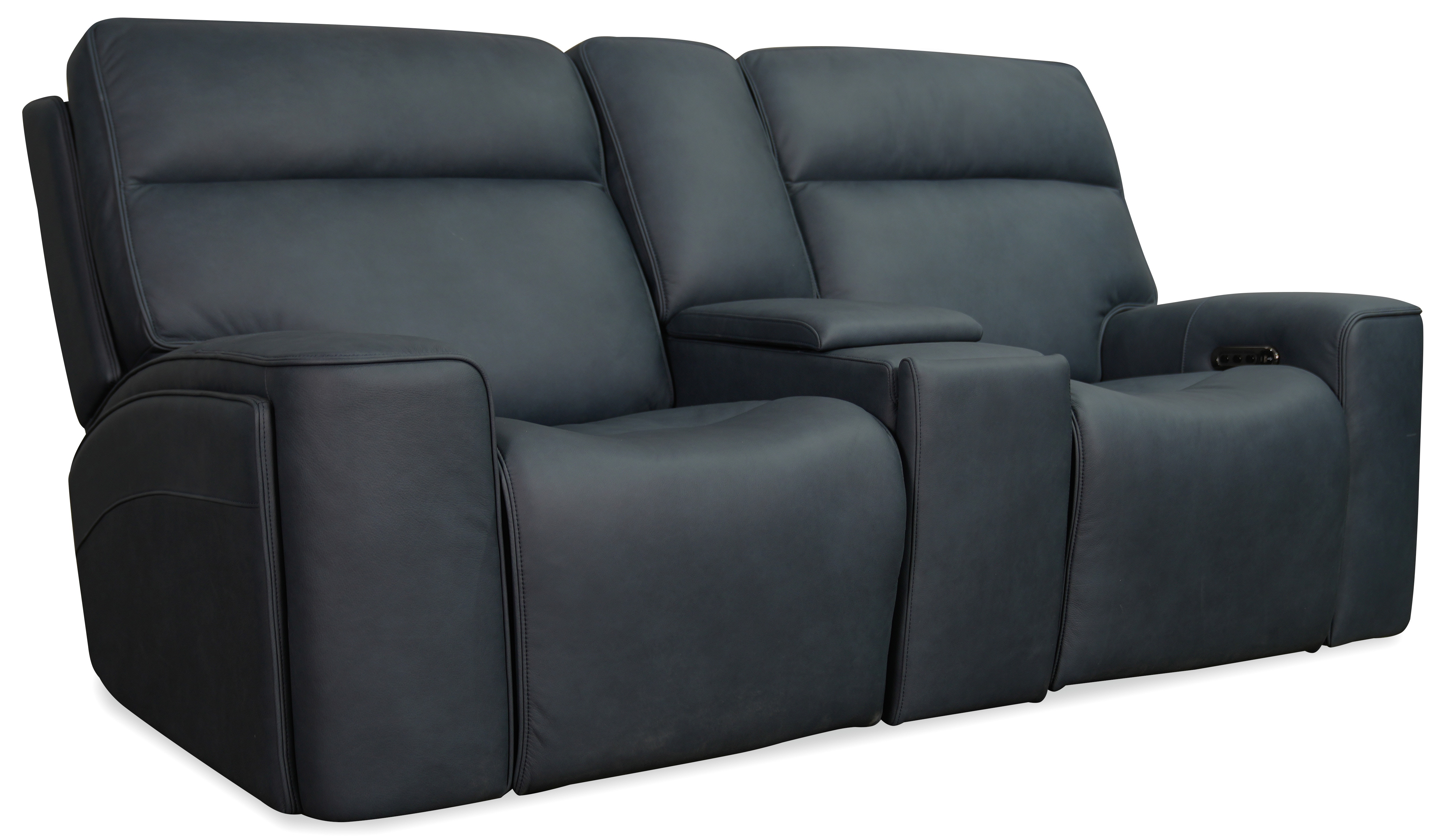 Hooker Riverton Power Gliding Console Loveseat with Power Headrest and Lumbar SS708-PHLG2C-048