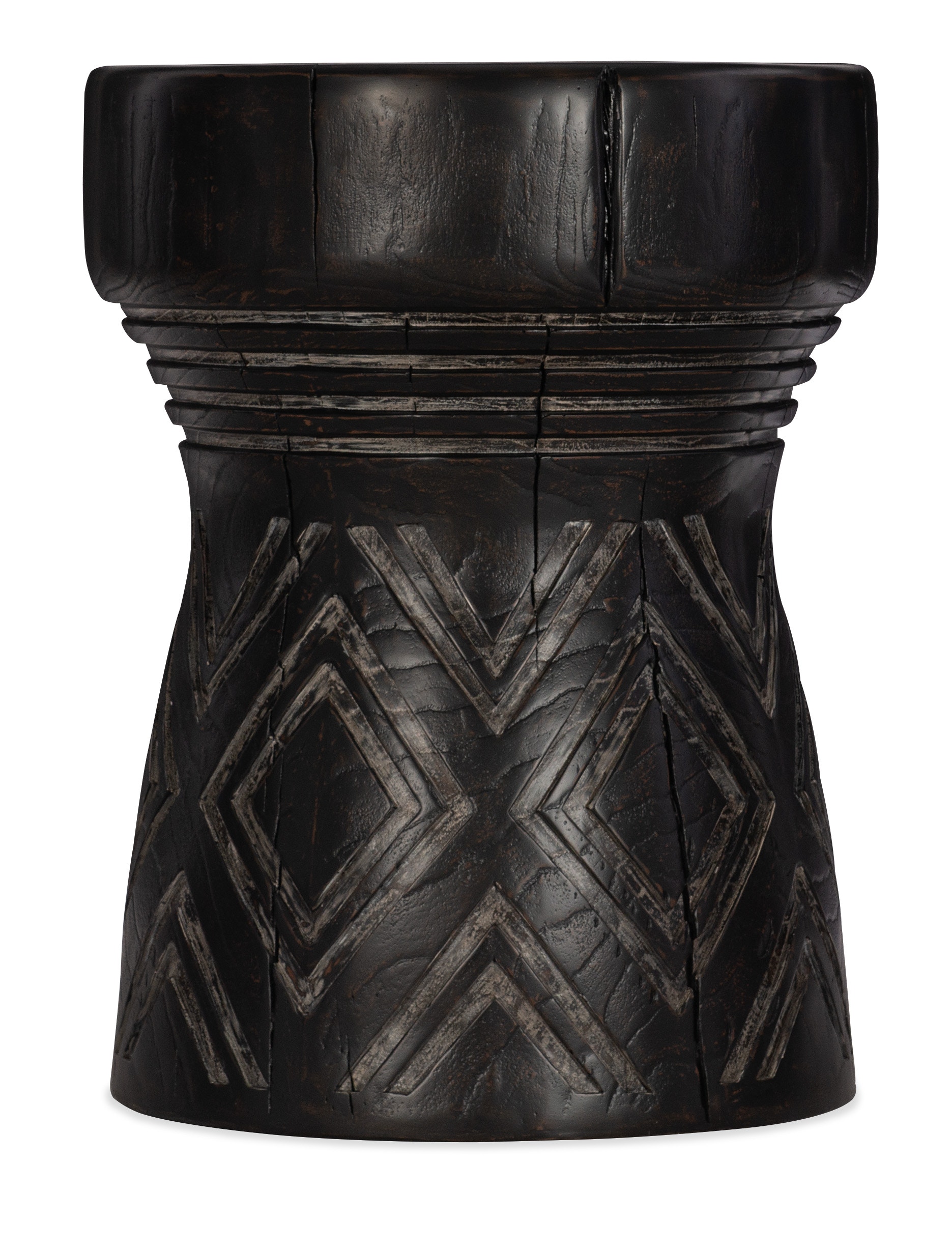Hooker Furniture Commerce and Market Carved Stump Side Table 7228-50638-99