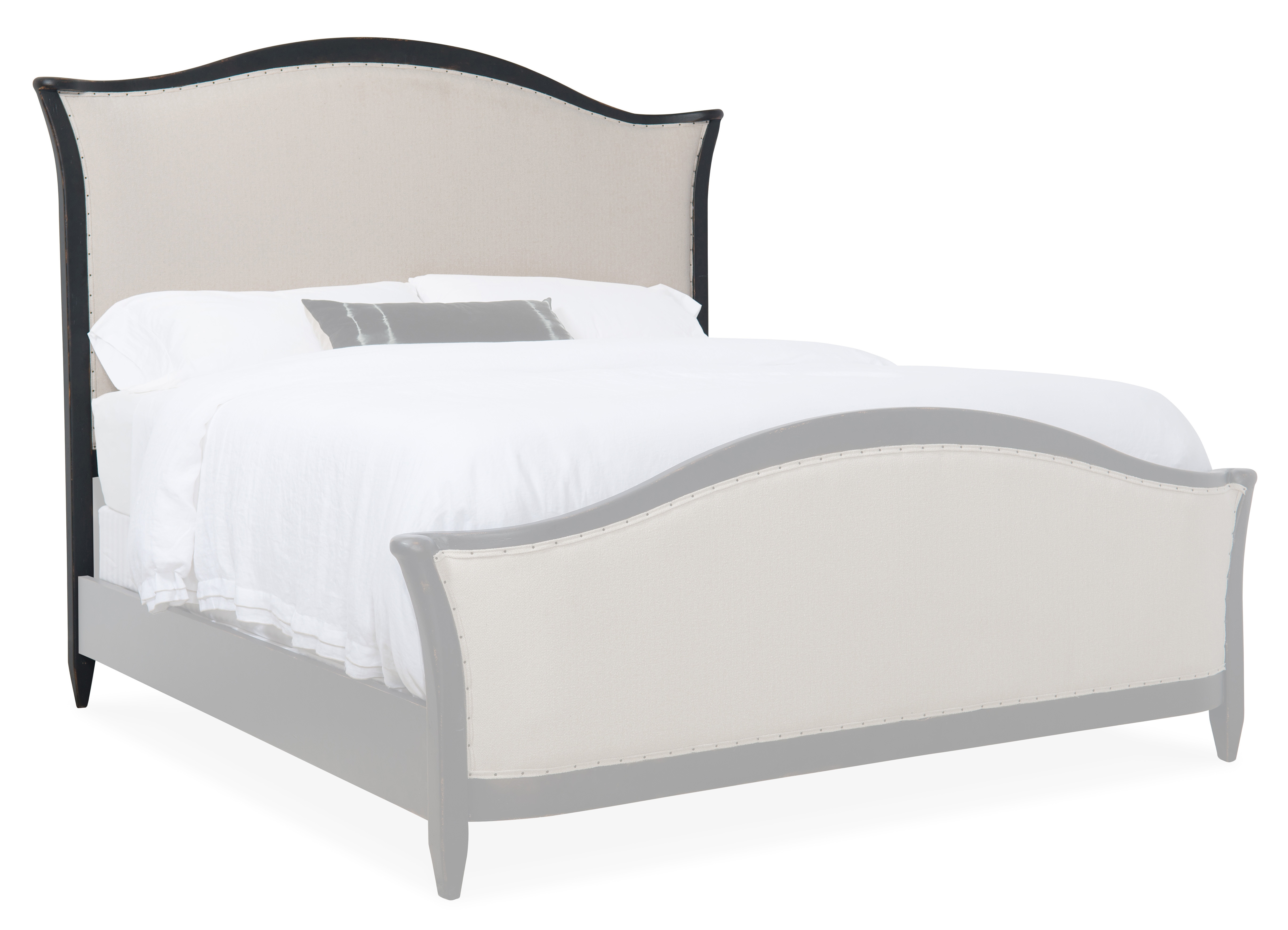 Hooker Furniture Ciao Bella 6/0-6/6 Upholstered Headboard- Black 5805-90867-99