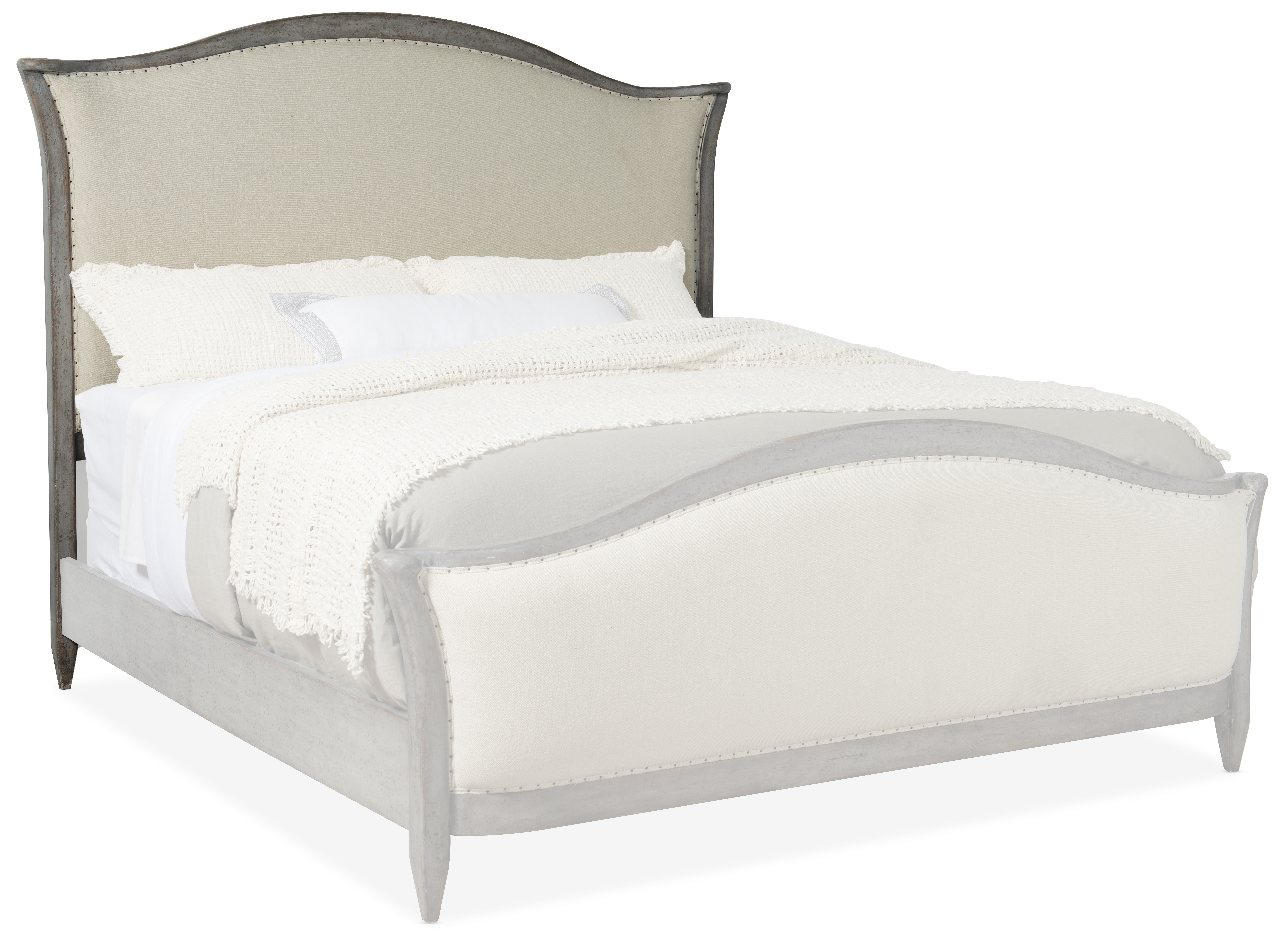 Hooker Furniture Ciao Bella 6/0-6/6Upholstered Headboard-SpeckledGray 5805-90867-96