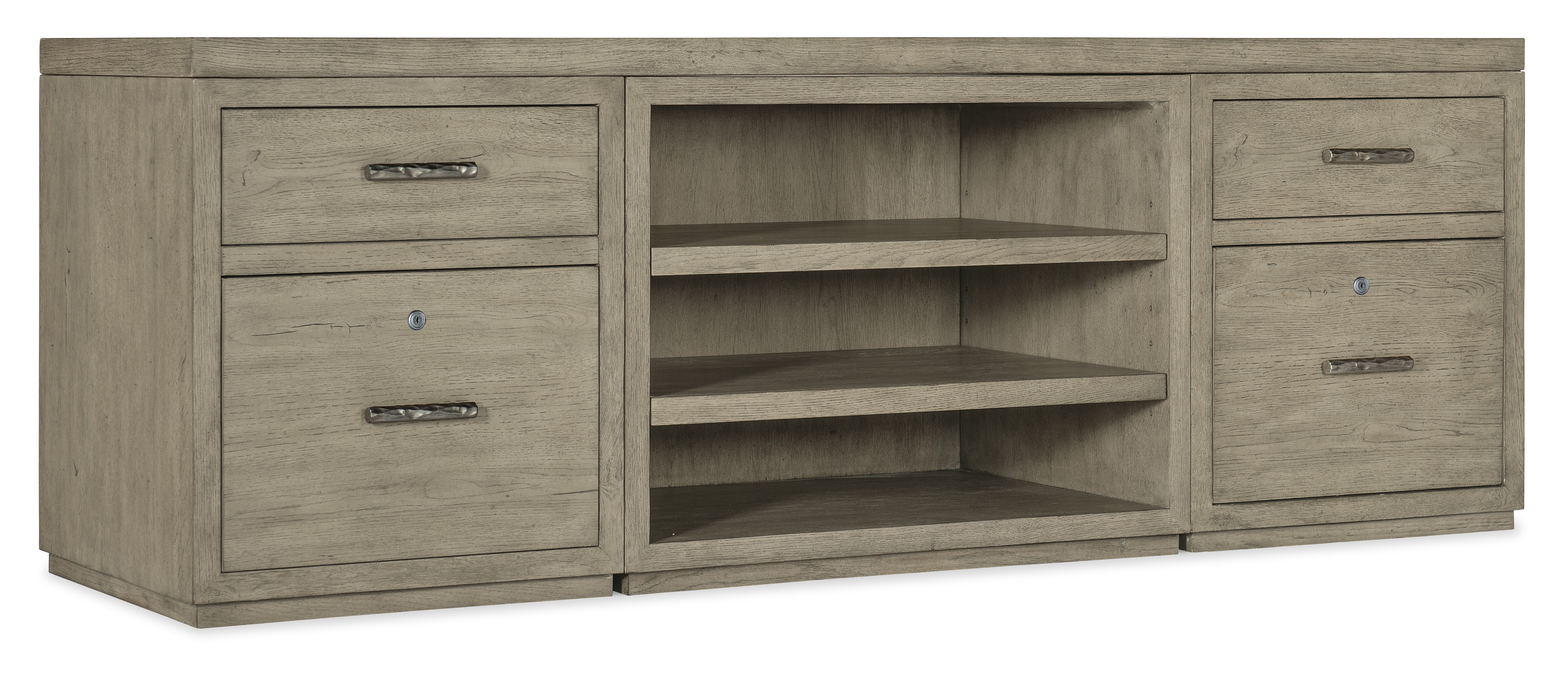 Hooker Furniture Linville Falls 84" Credenza with Two Files and Open Desk Cabinet 6150-10918-85