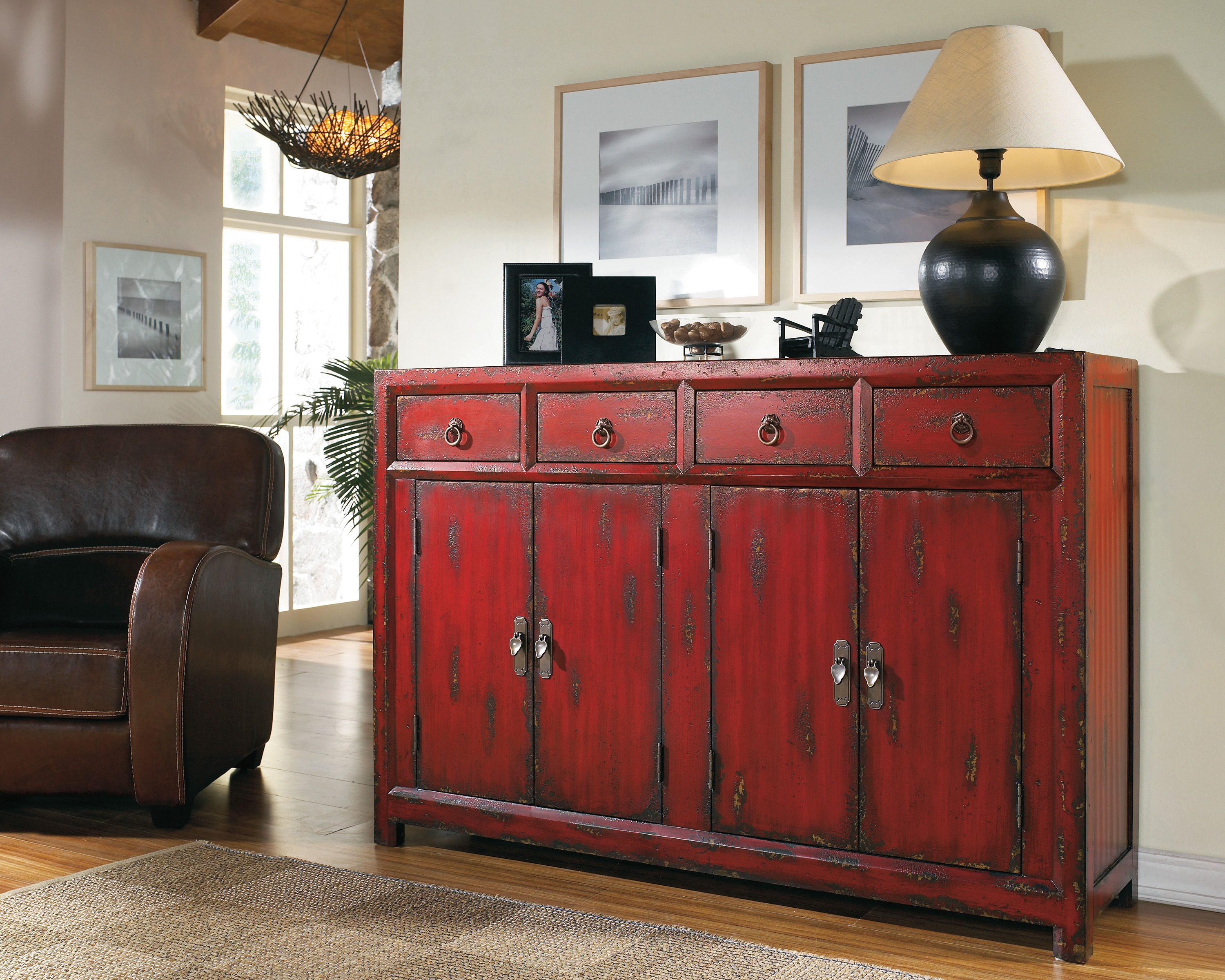 Red deals buffet cabinet