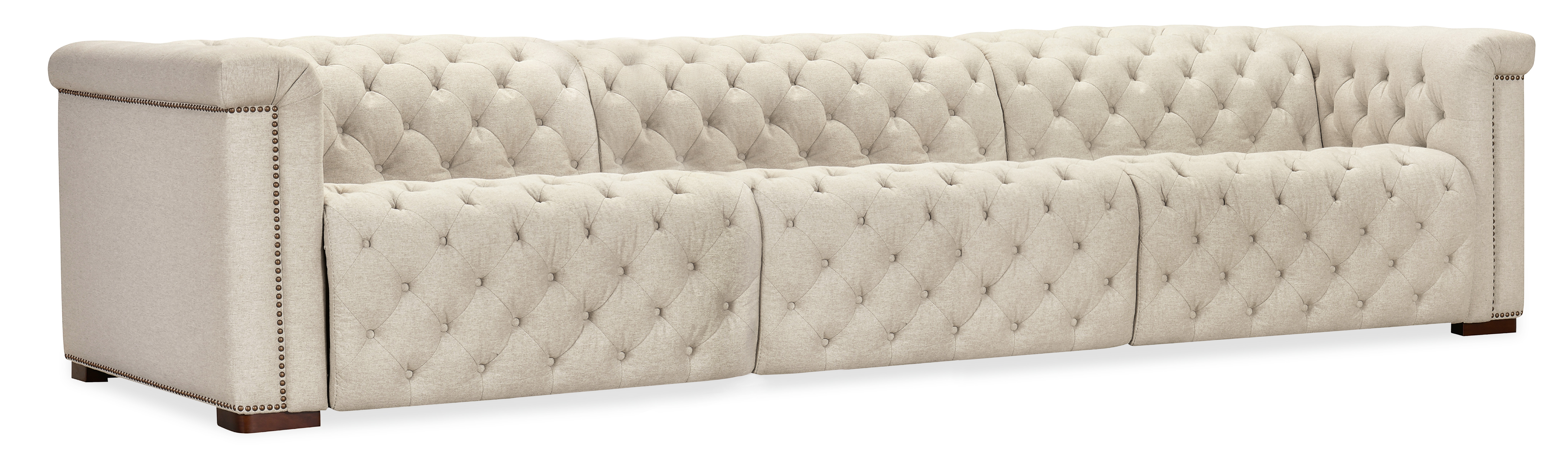 Hooker Furniture Savion Deux 3 Seat Sofa with Two Power Recliners and Three Power Headrests 