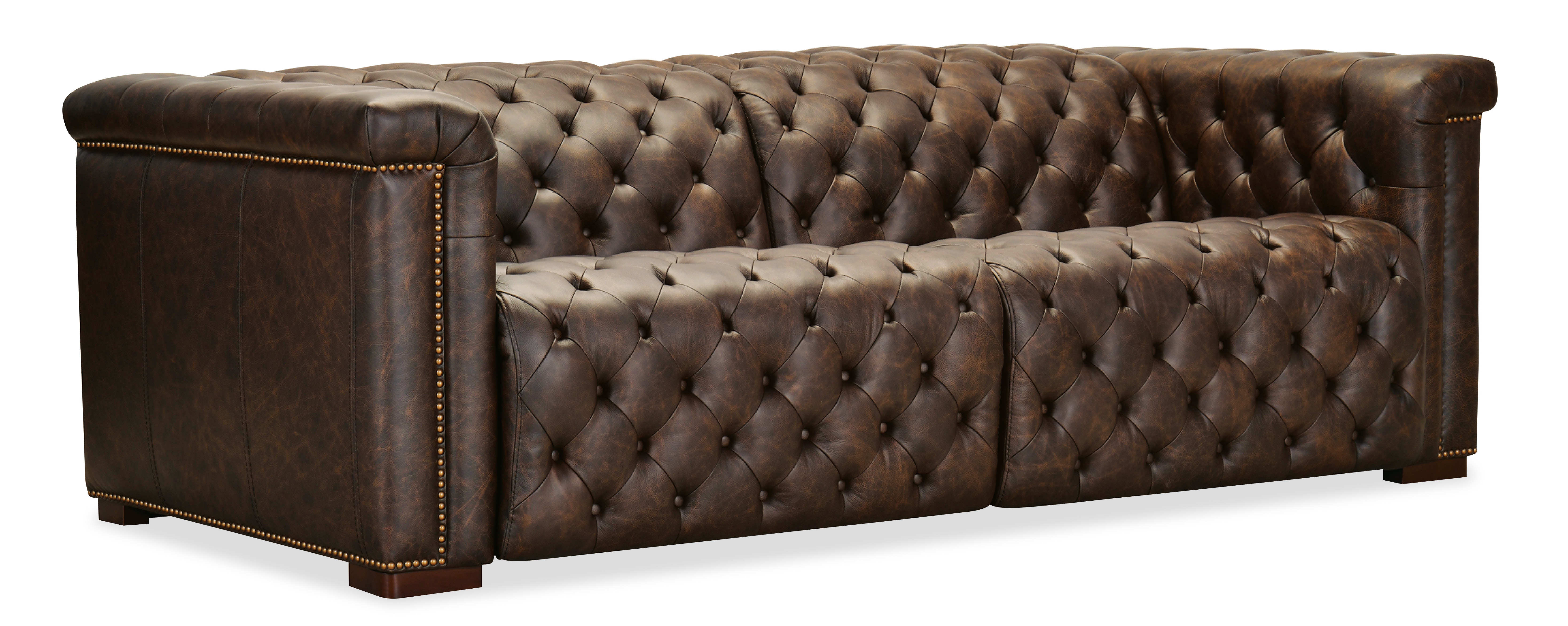 Hooker Furniture Savion Deux Sofa with Power Recliners and Power Headrests 