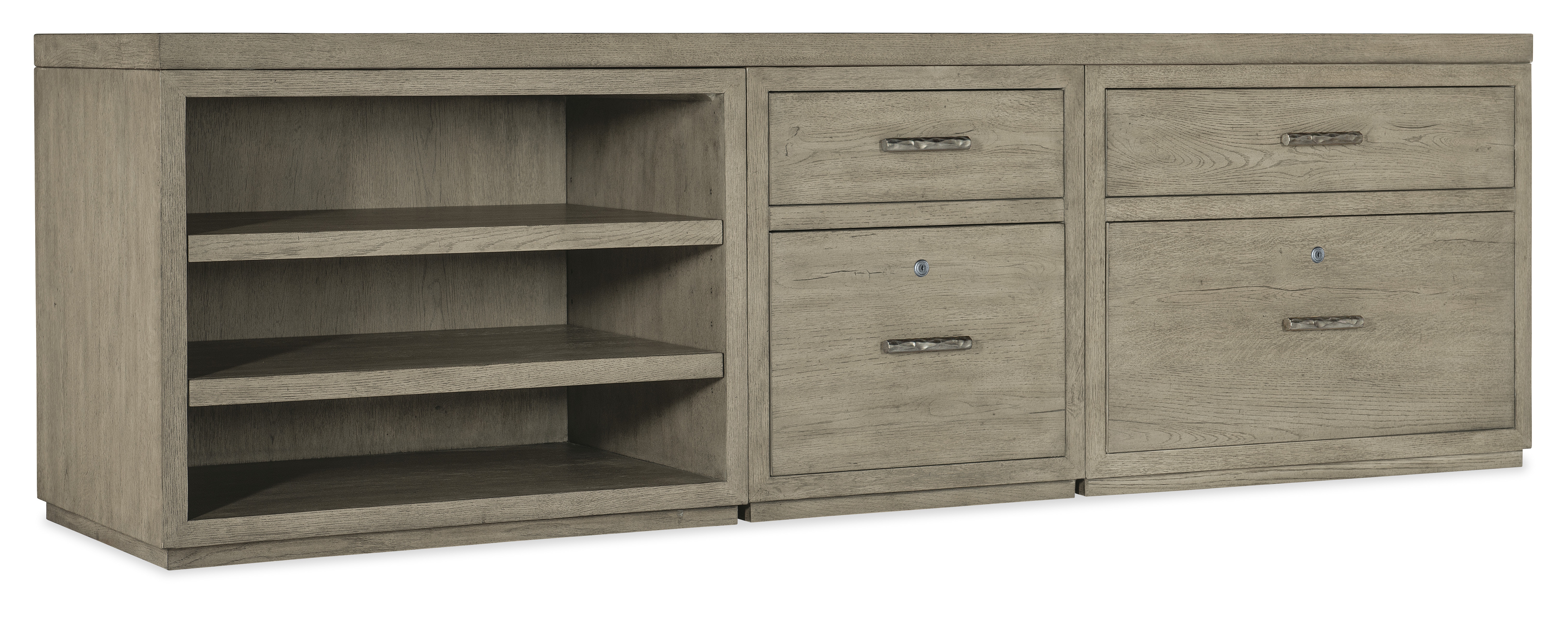 Hooker Furniture Linville Falls 96" Credenza with File, Lateral File and Open Desk Cabinet 6150-10929-85