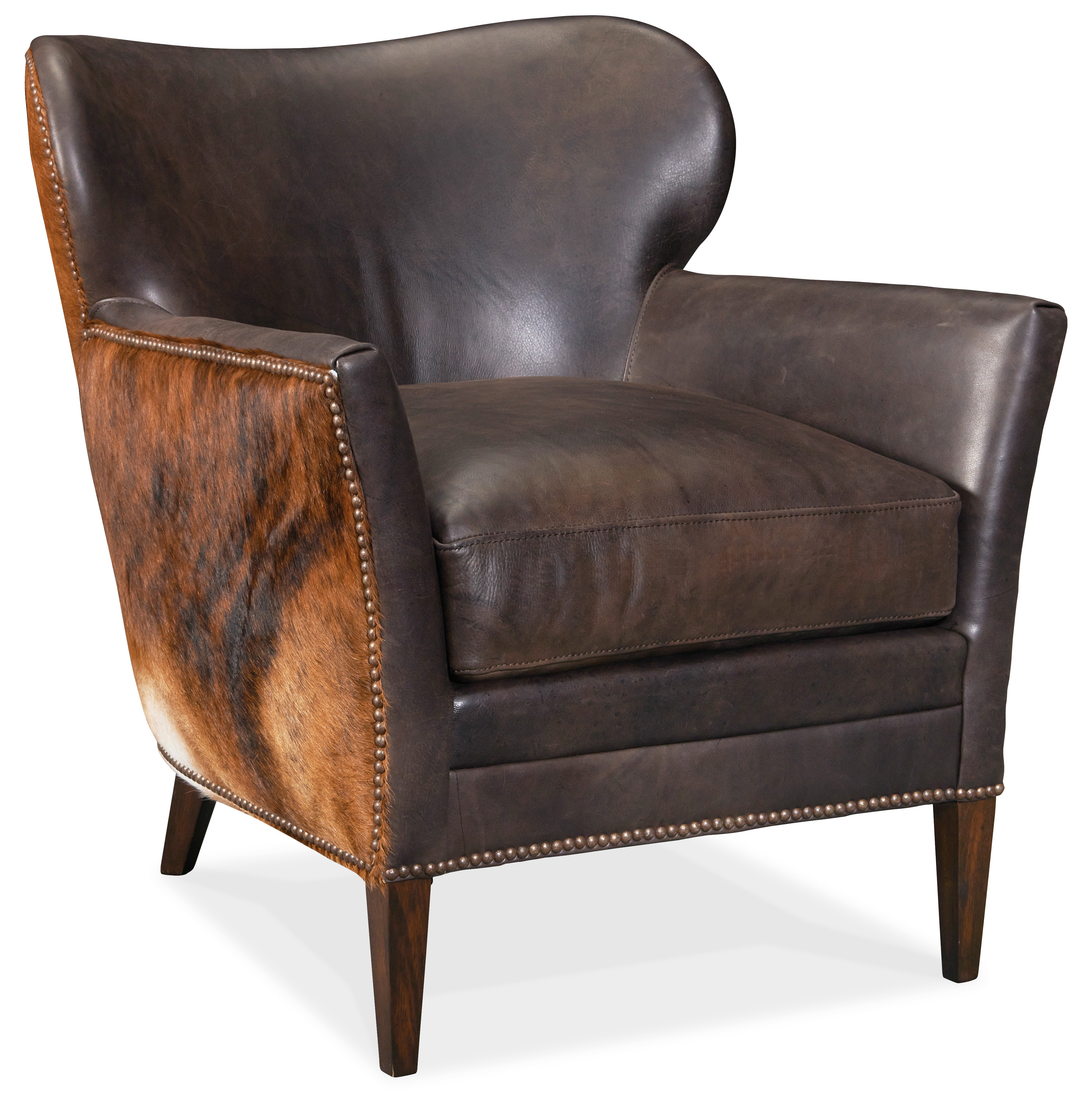 Hooker Furniture Kato leather Club Chair with Dark HOH CC469-089