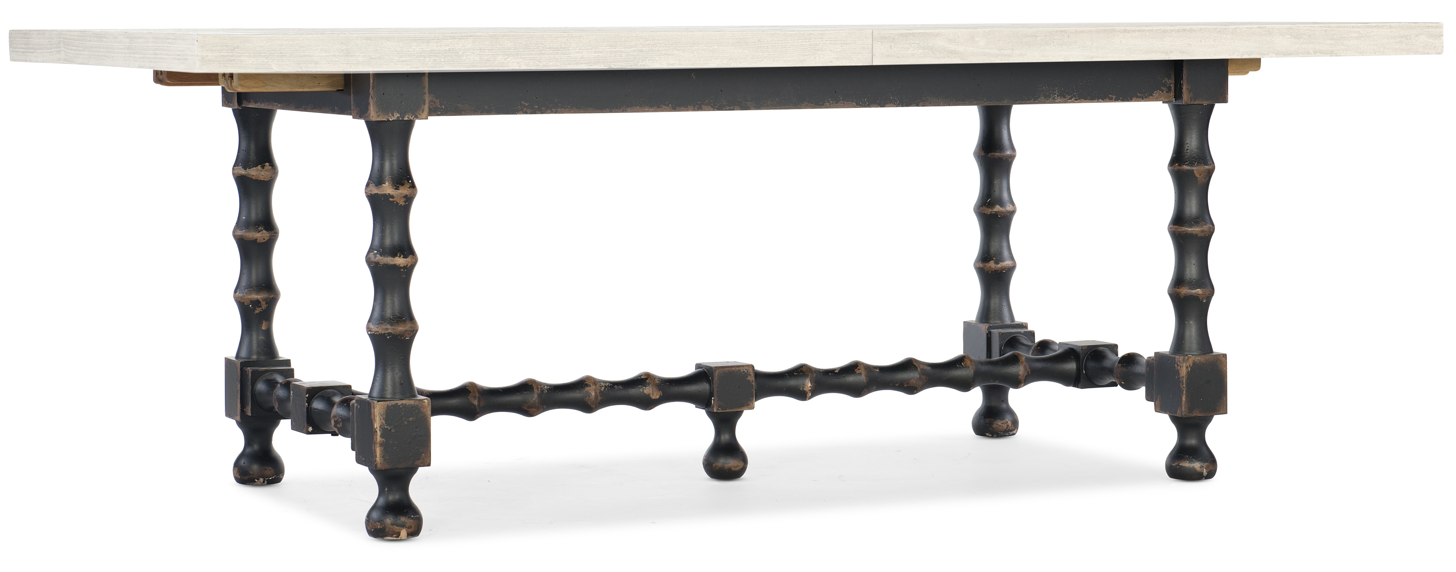 Hooker Furniture Ciao Bella 84in Trestle Table Base- Black 5805-75200B-99