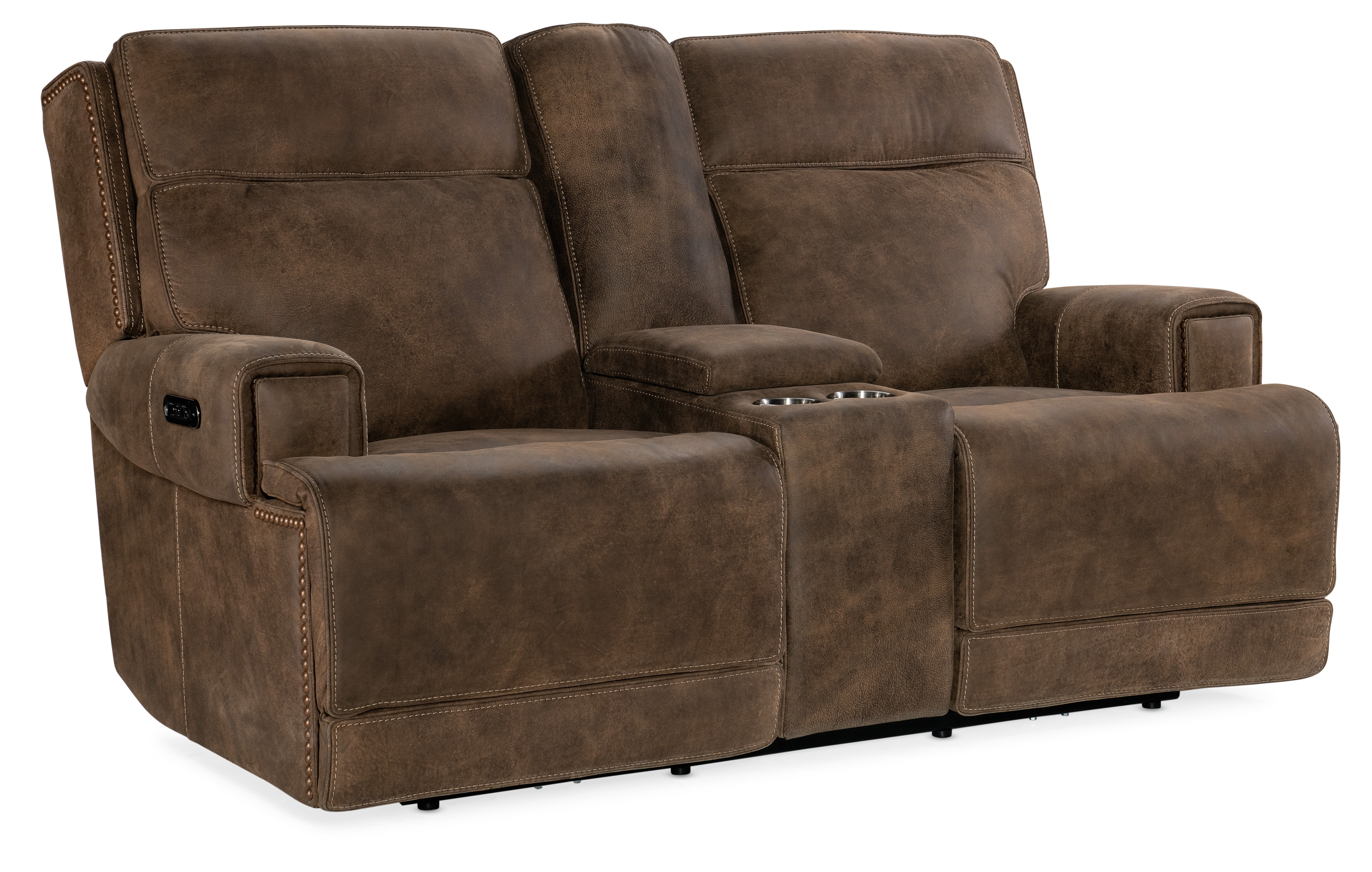 Hooker Wheeler Console Loveseat with Power Recline and Power Headrest SS762-PHZC2-085