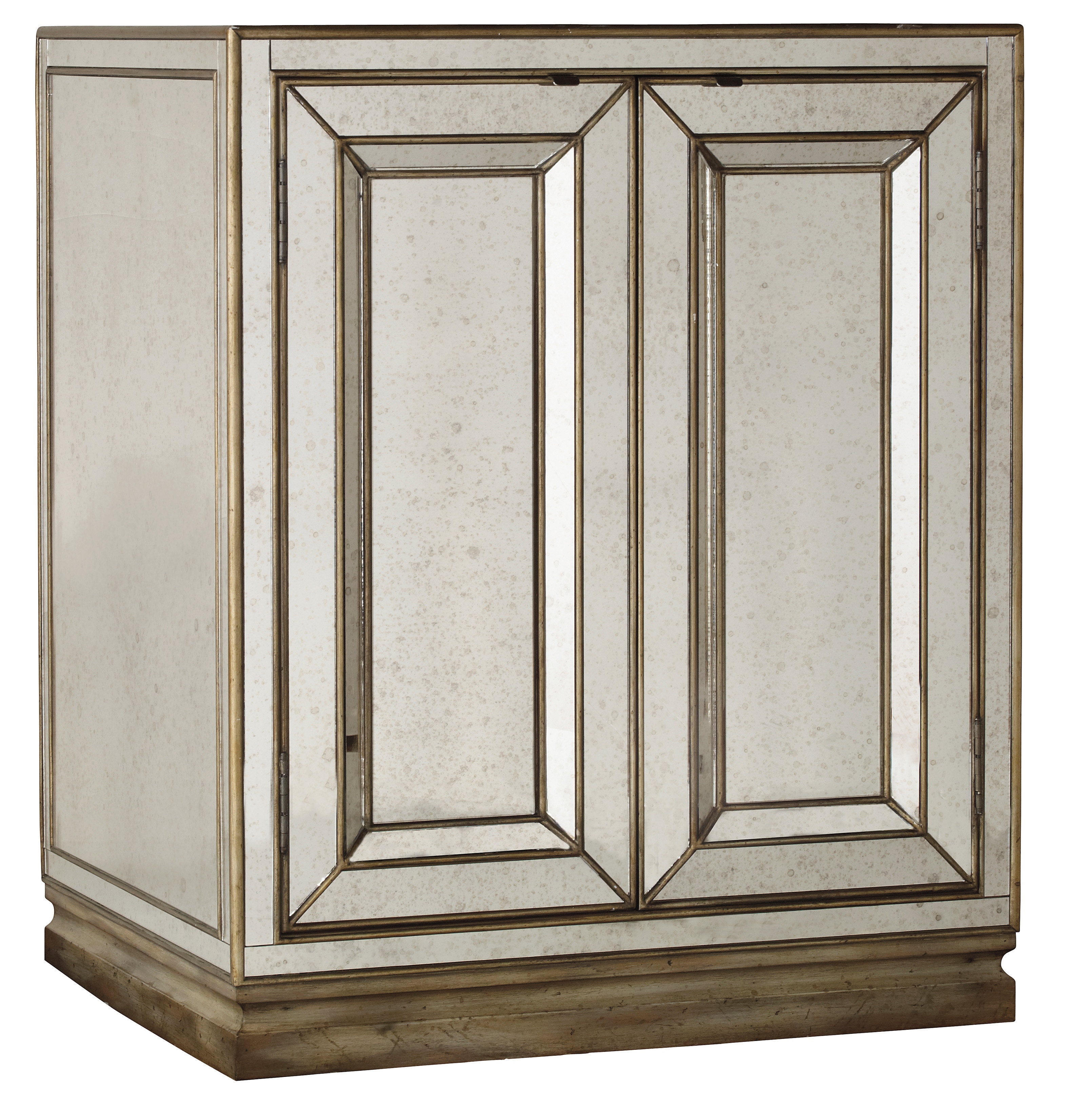 Hooker Furniture Sanctuary Two-Door Mirrored Nightstand - Visage 3014-90015
