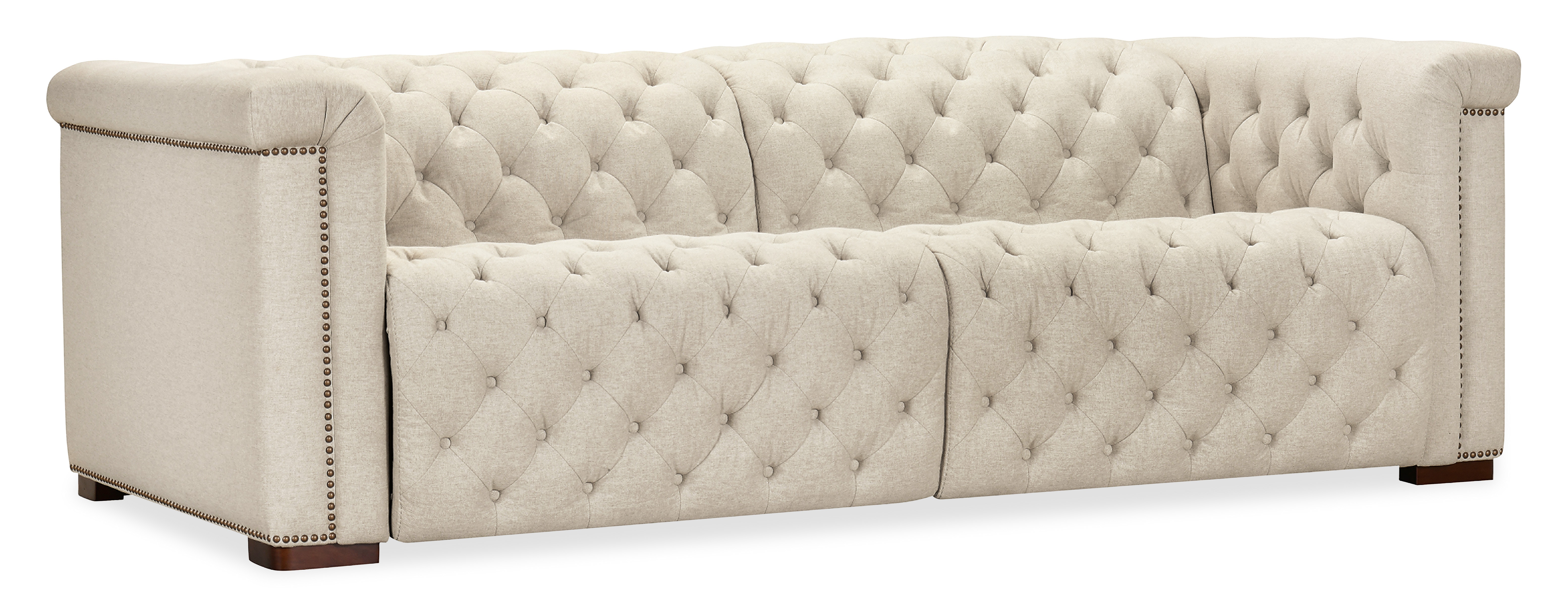 Hooker Furniture Savion Deux Sofa with Power Recliners and Power Headrests 