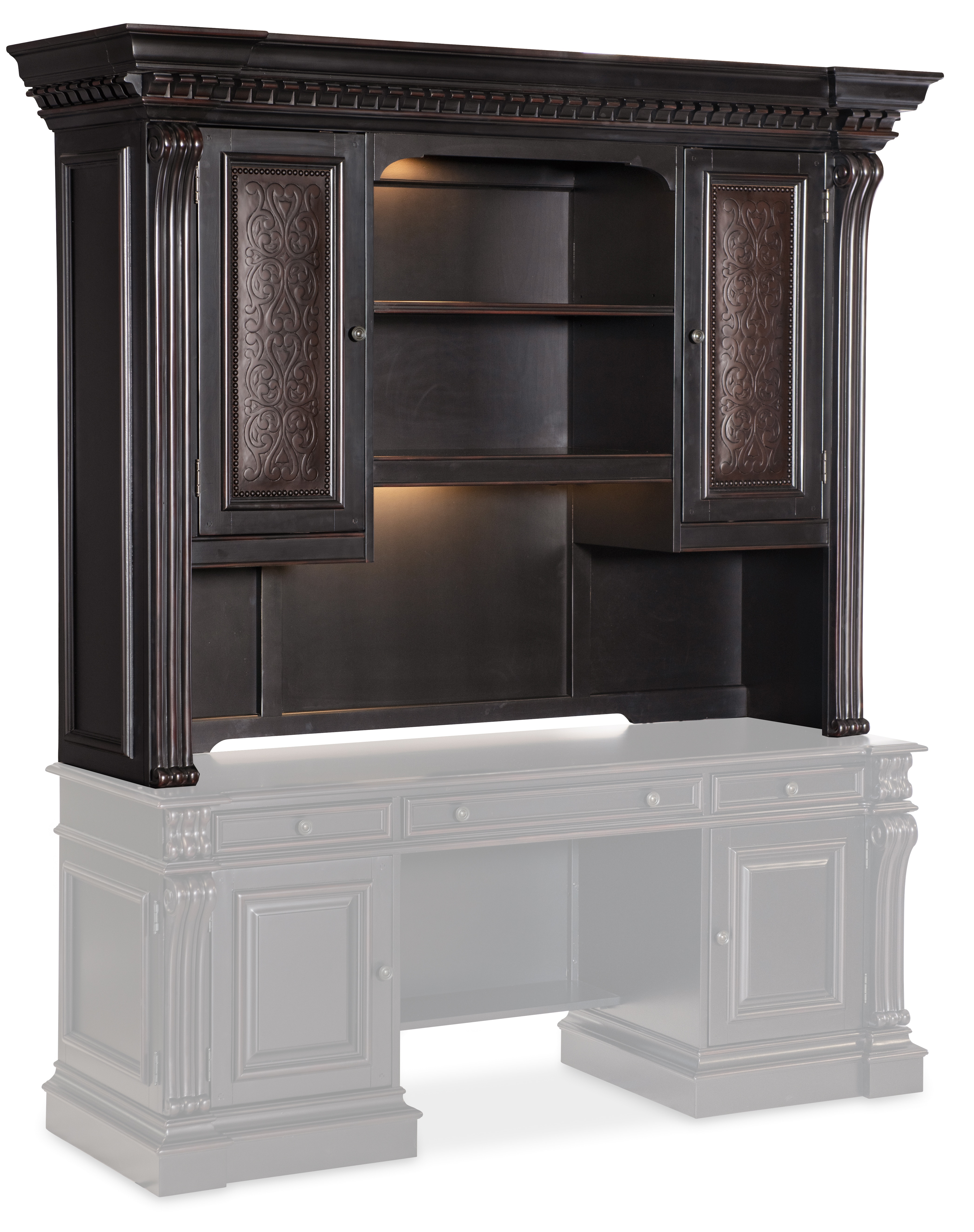 Hooker Furniture Telluride Computer Credenza Hutch 370-10-467
