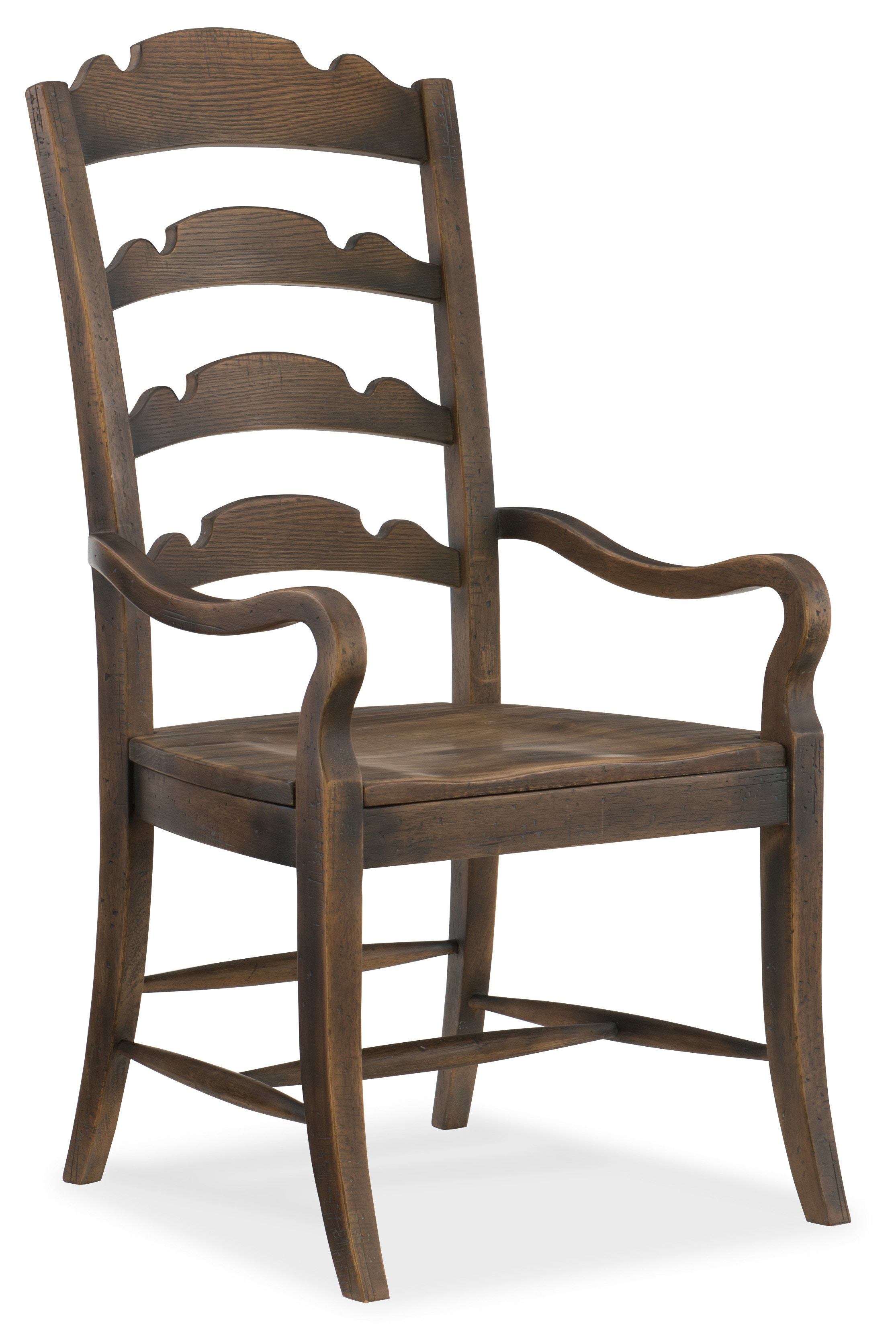 Hooker Furniture Hill Country Twin Sisters Ladderback Arm Chair 5960-75300-BRN