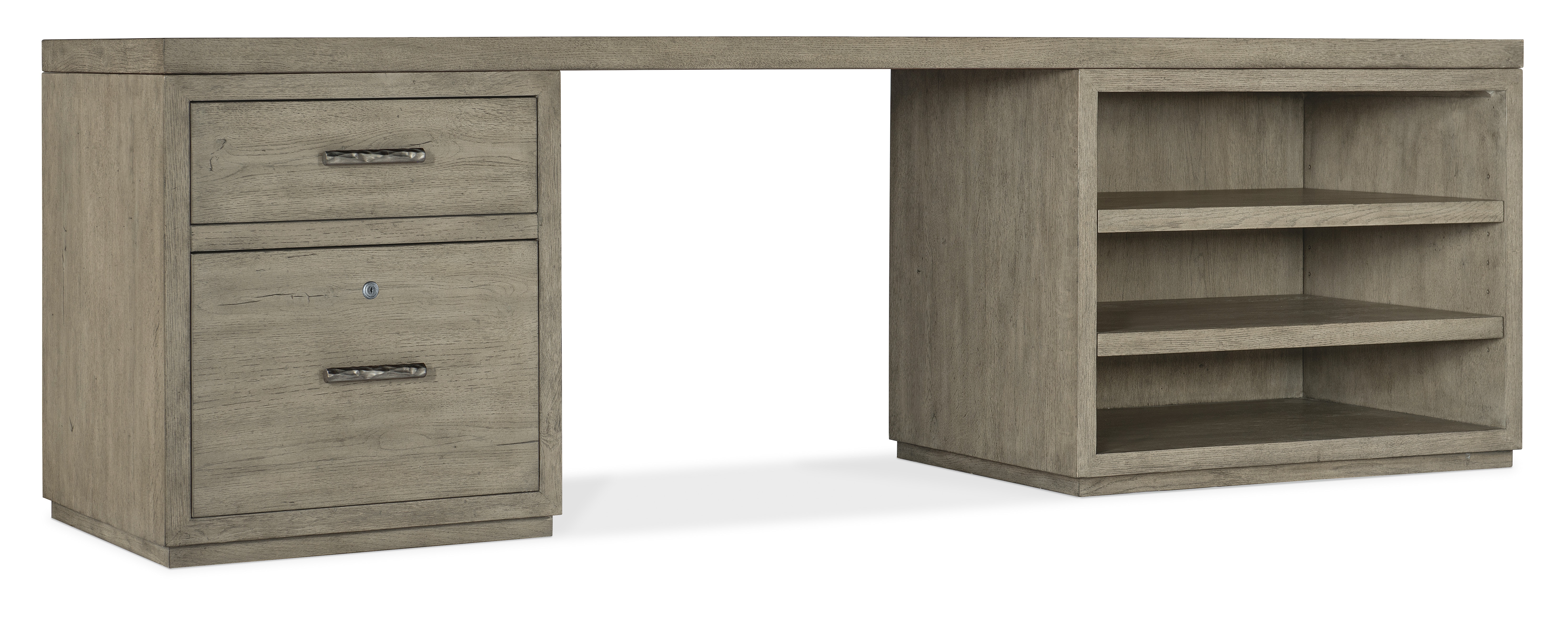 Hooker Furniture Linville Falls 96" Desk with One File and Open Desk Cabinet 6150-10922-85