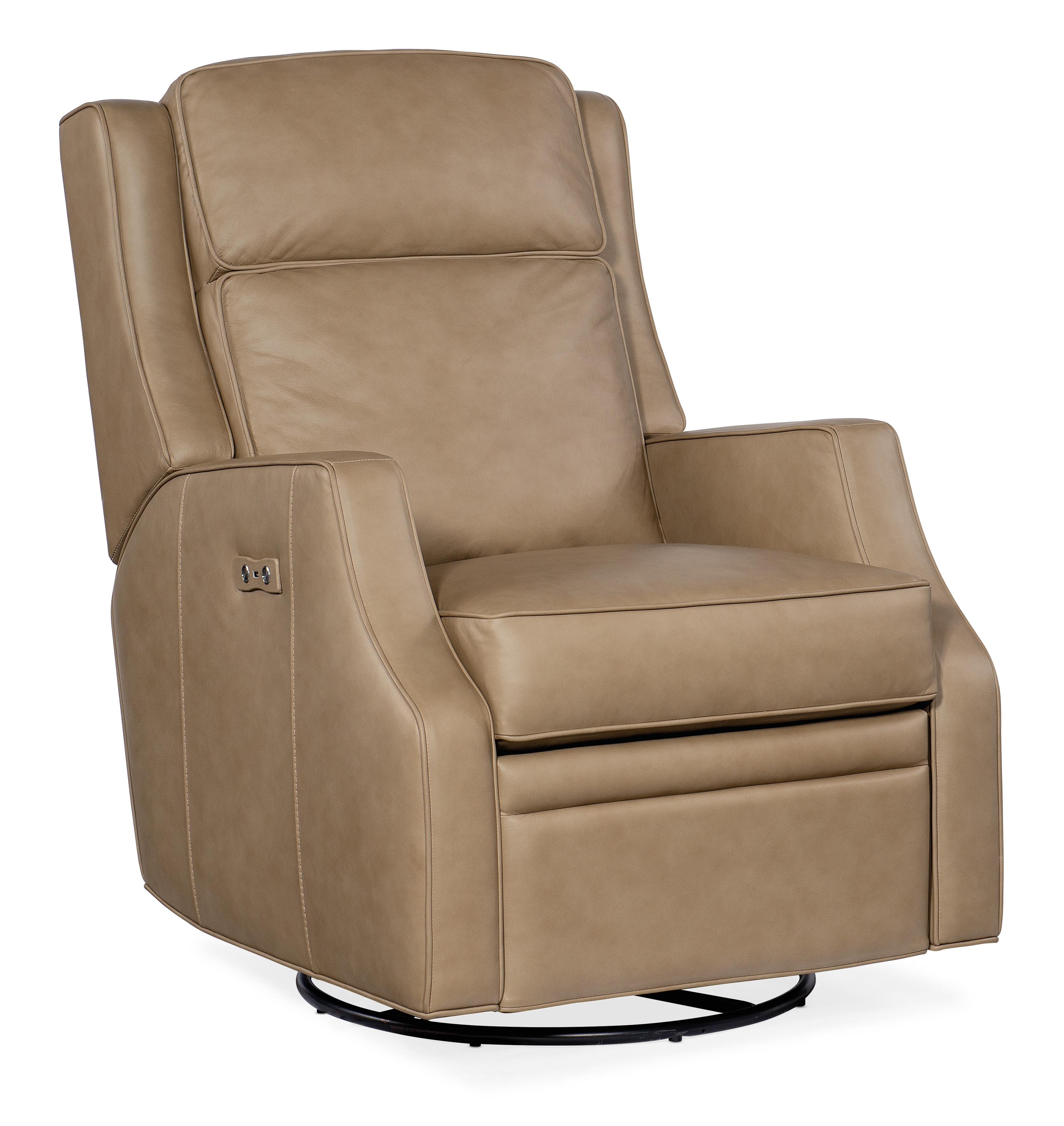 Hooker Furniture Living Room Tricia Power Swivel Glider Recliner