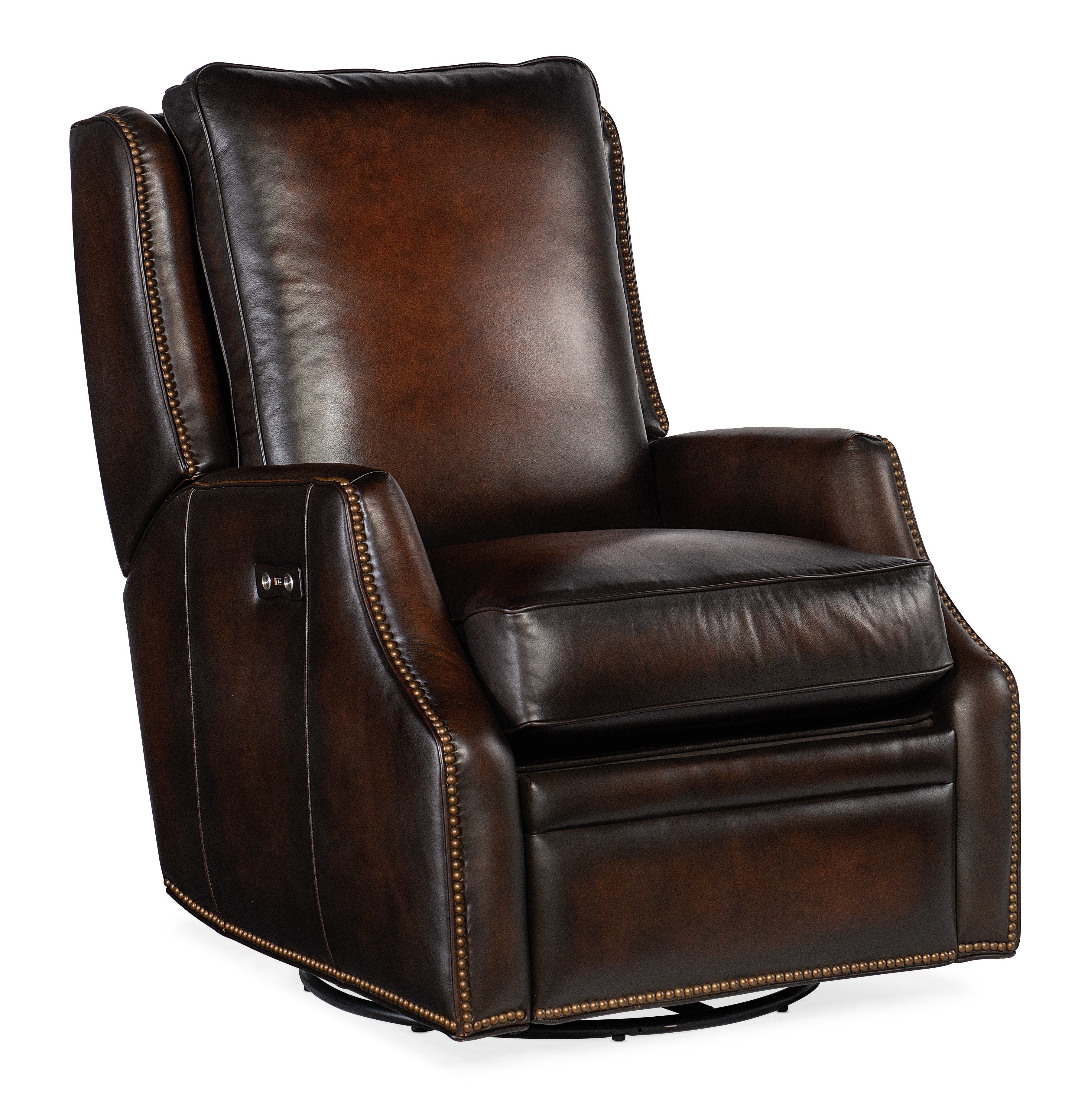 Braxton leather pushback online recliner