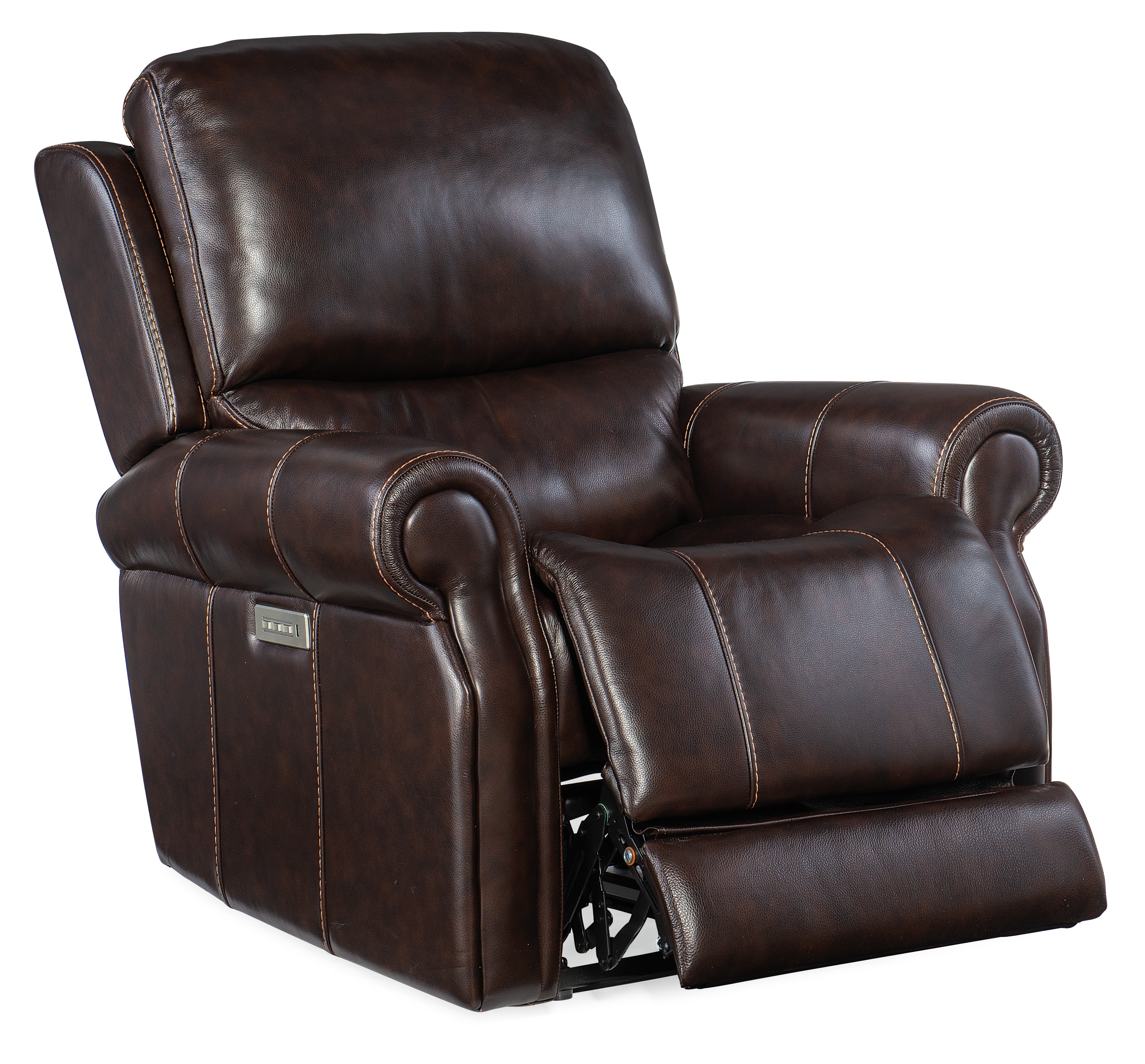 leather recliner with nailhead trim