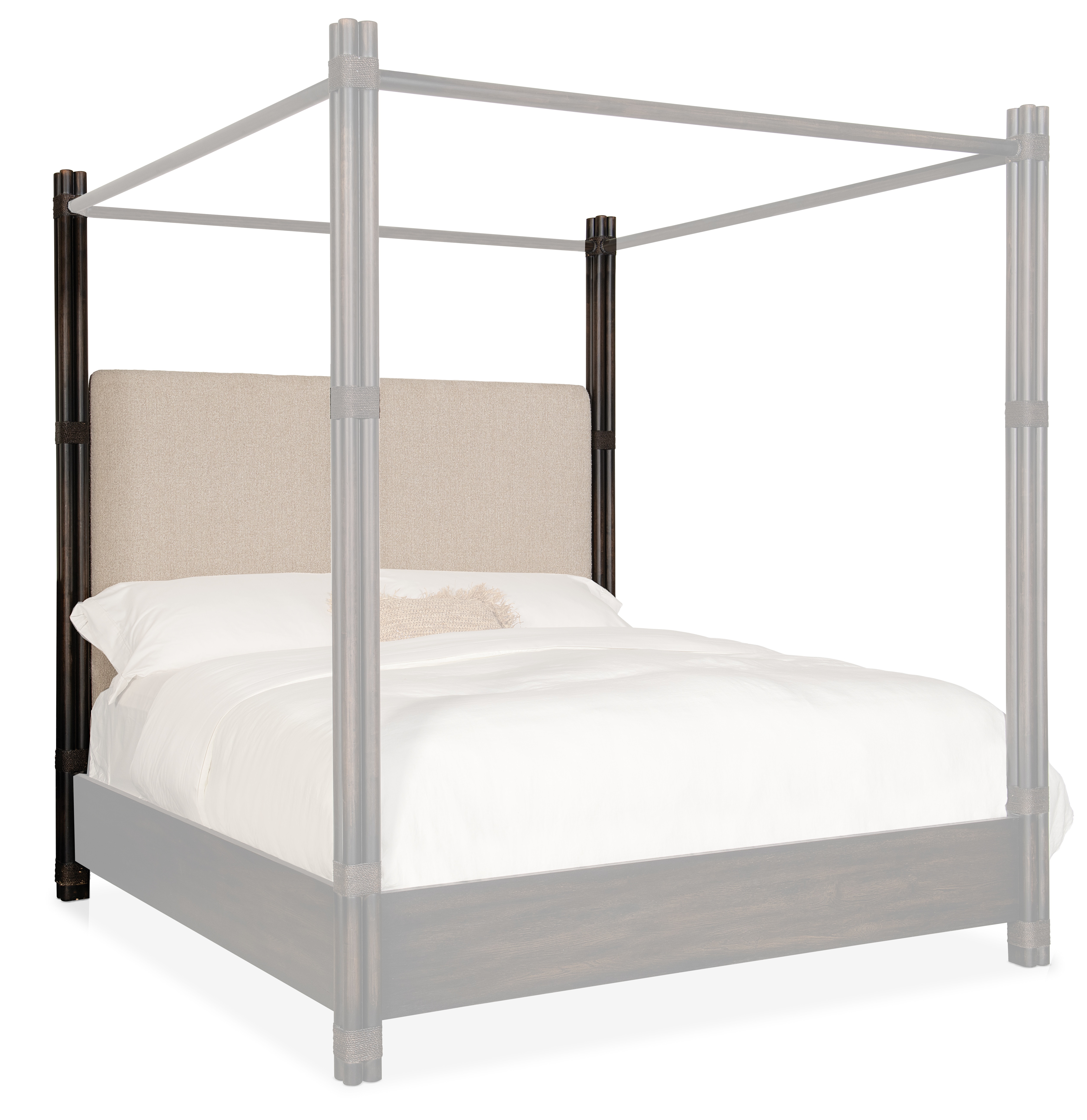 Hooker Furniture Retreat 6/0-6/6 Pole Rattan Upholstered Poster Headboard 6950-90467-99