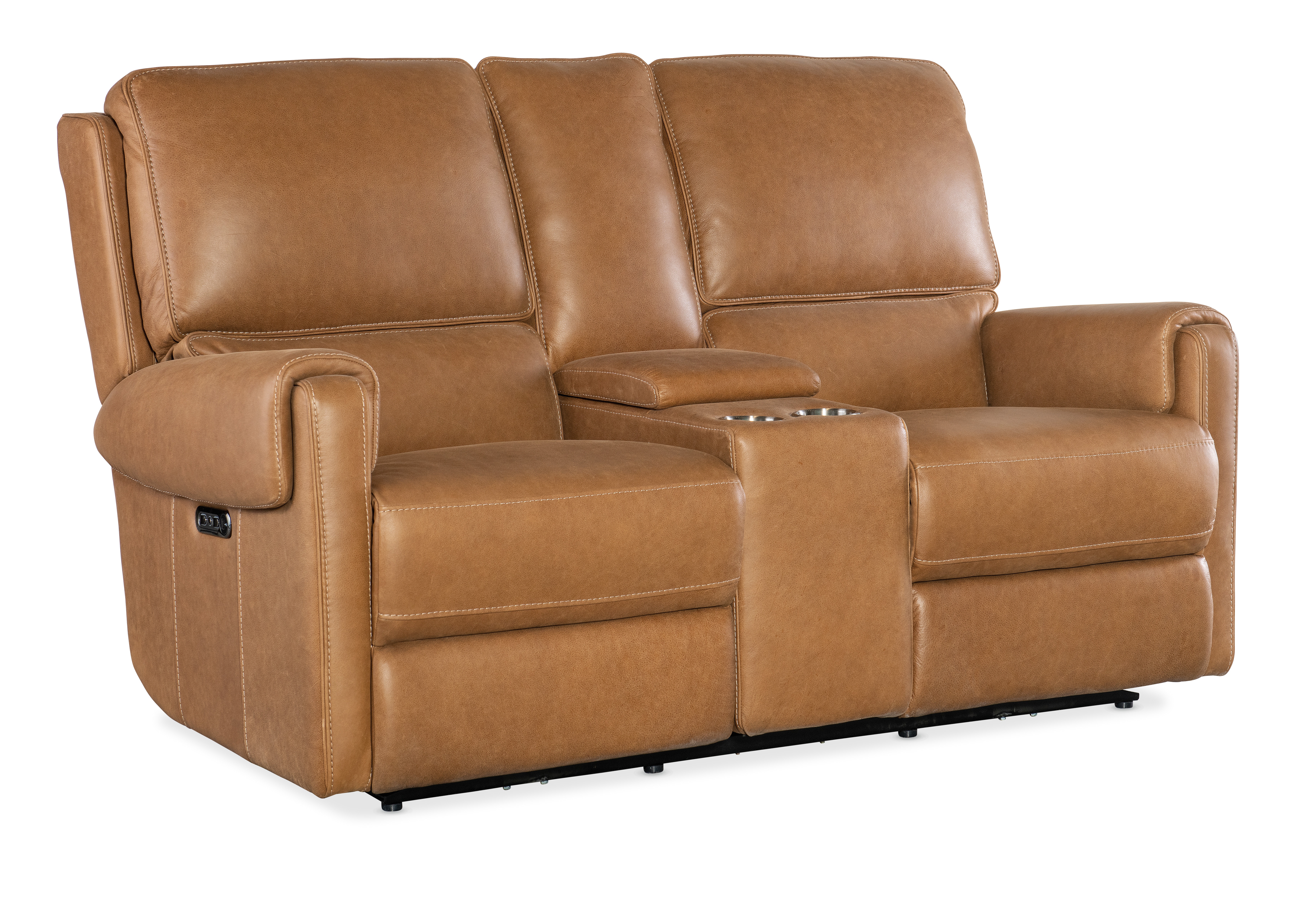 Hooker Somers Console Loveseat with Power Recline and Power Headrest SS718-PHZC2-080