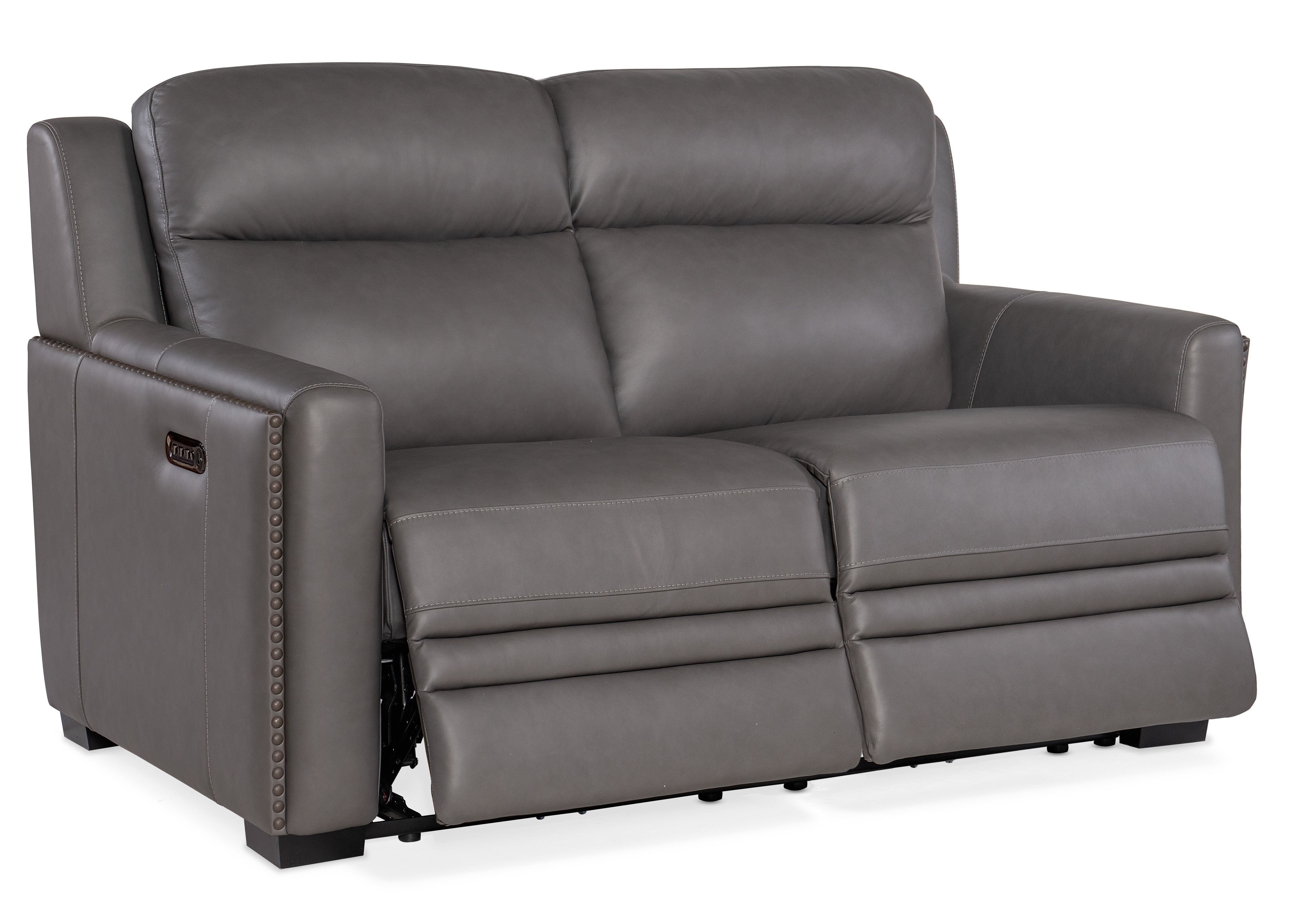 Power loveseat with adjustable online headrest and lumbar