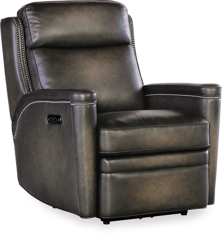Hooker Furniture Living Room Hamilton Power Recliner w/Power Headrest  SS116-PHZ1-095 - Seaside