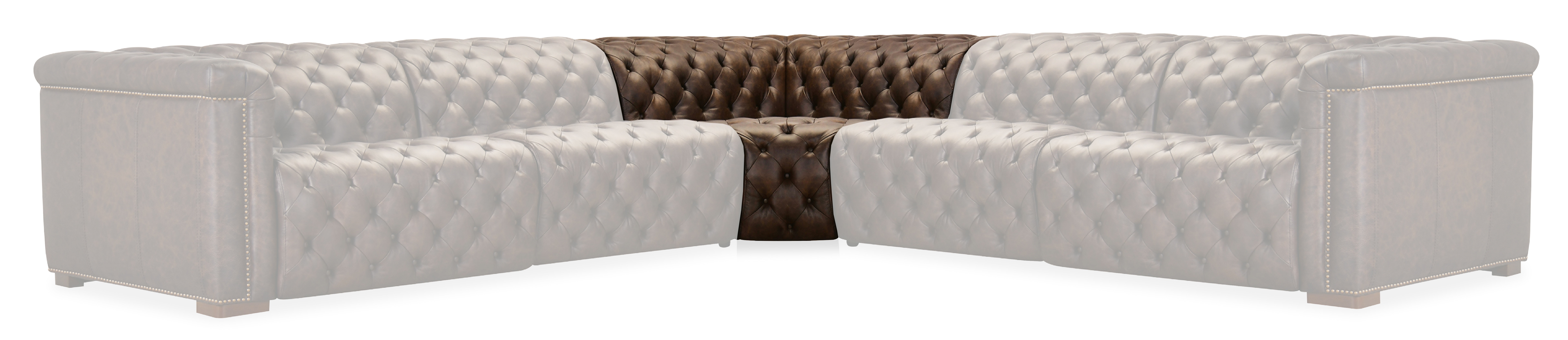 Hooker Furniture Living Room Savion Deux 6 Seat Sectional with