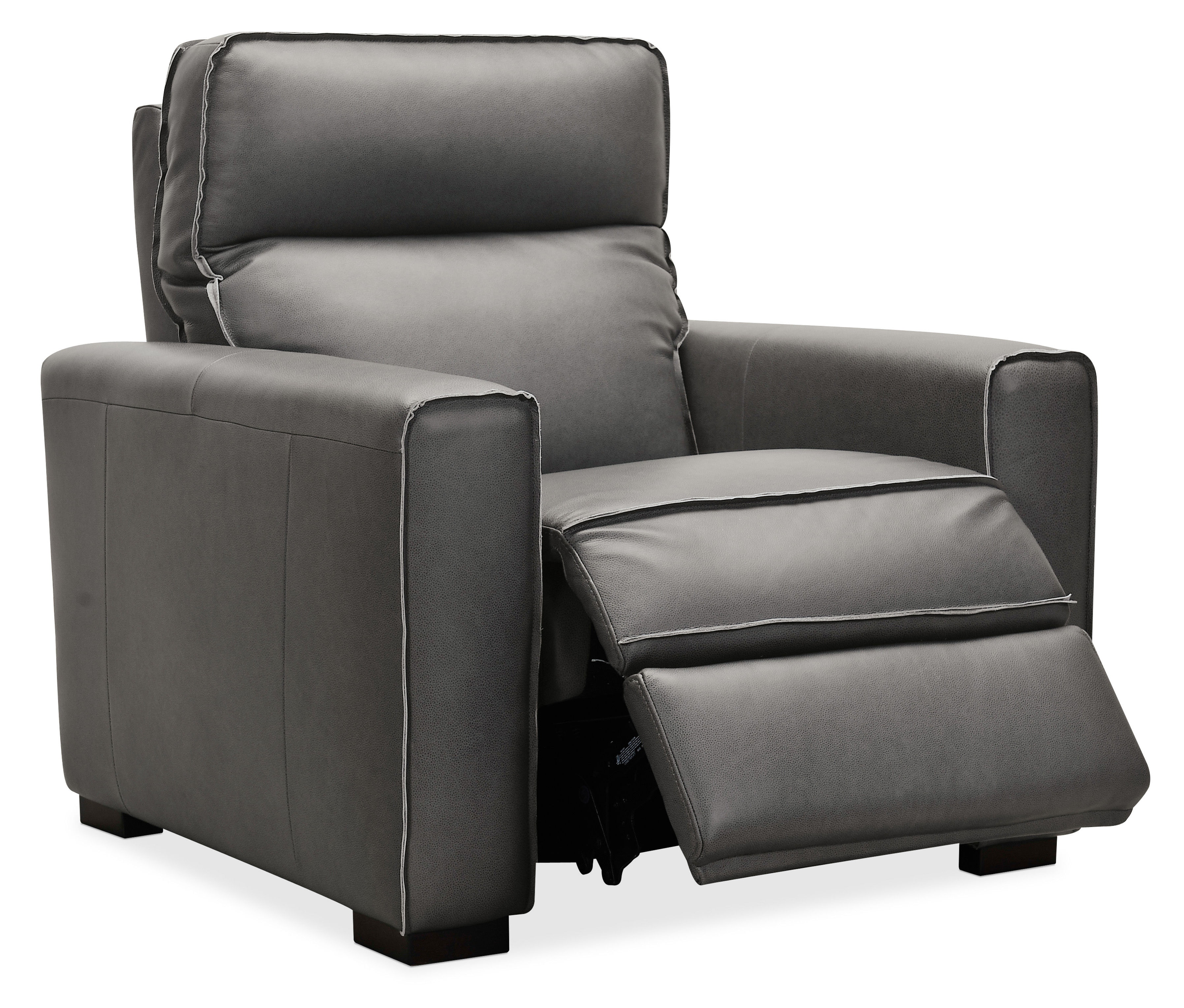 leather recliner gray