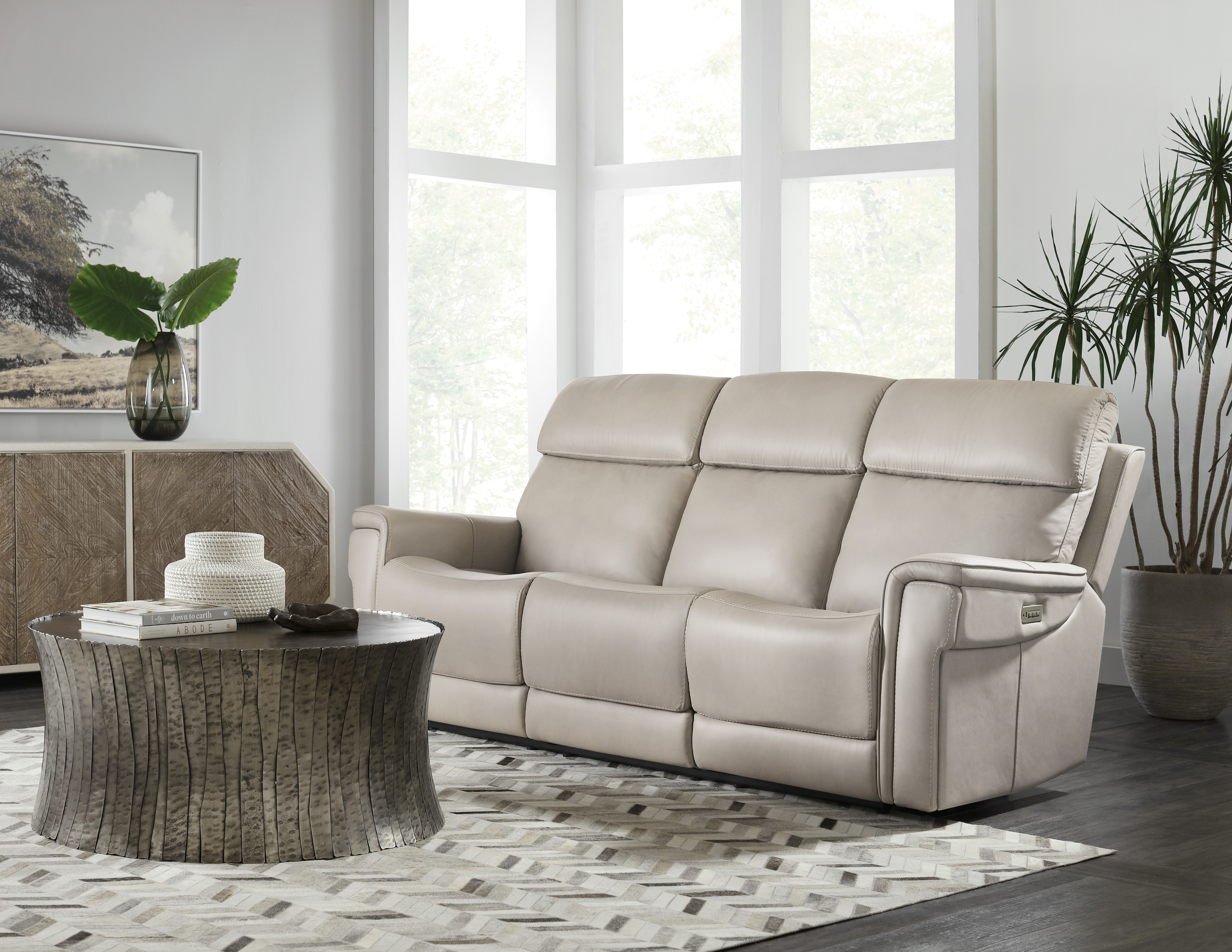 Hooker Furniture Living Room Lyra Zero Gravity Power Sofa w/Power