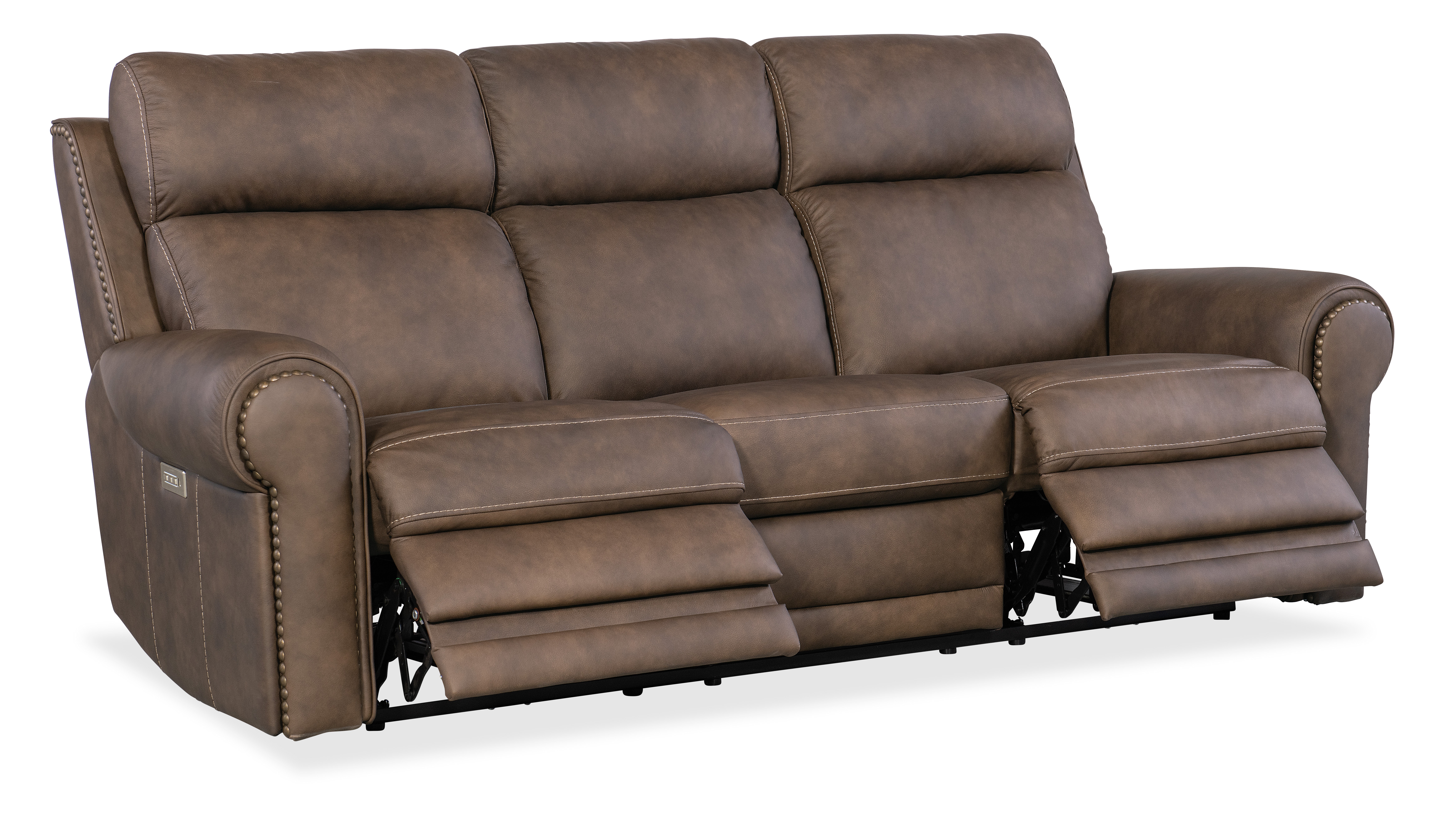 Hooker Furniture Living Room Duncan Power Sofa w/Power Headrest