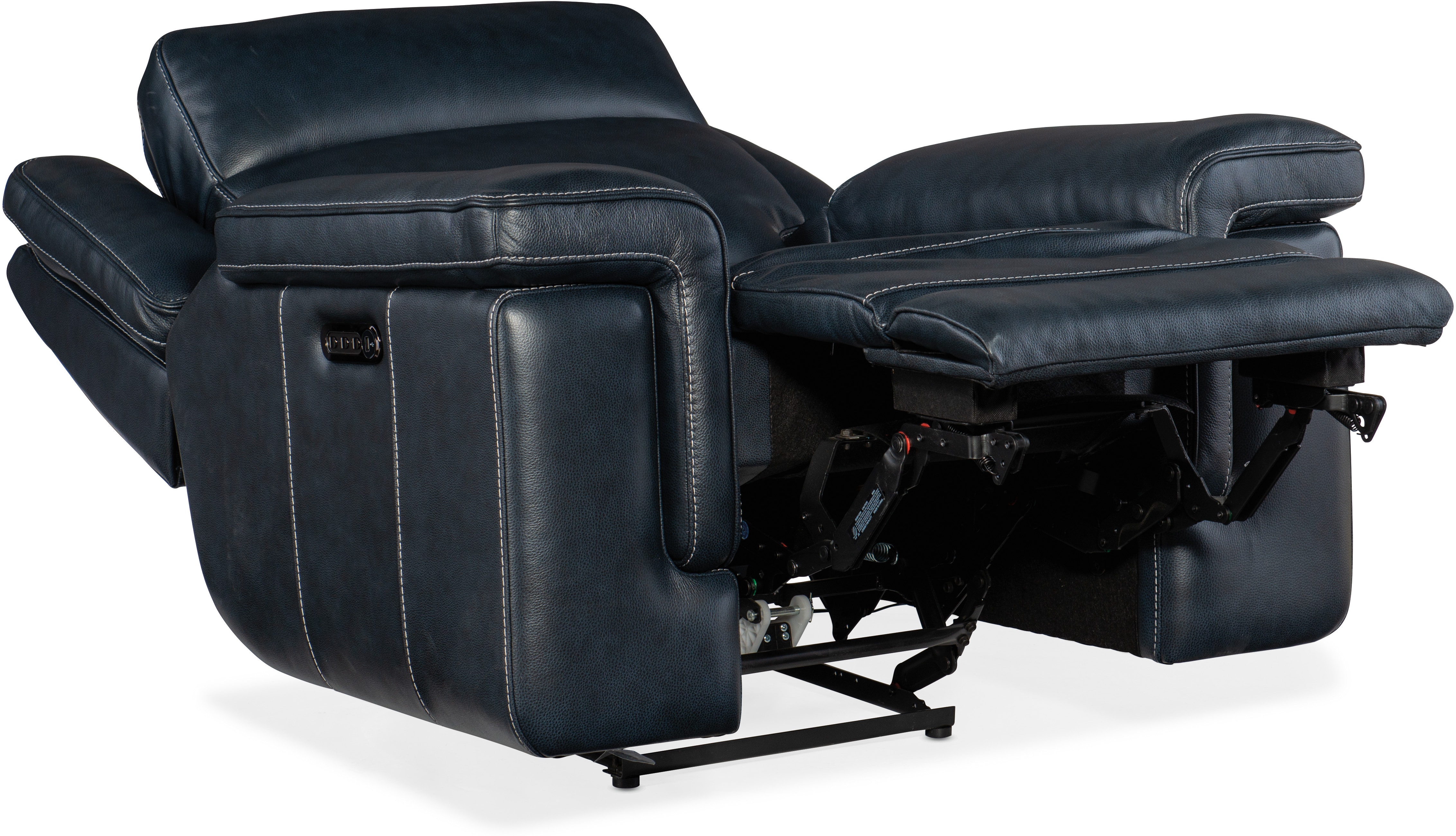 9181 Black Recliner with Power Lumbar Support(Lay Flat)