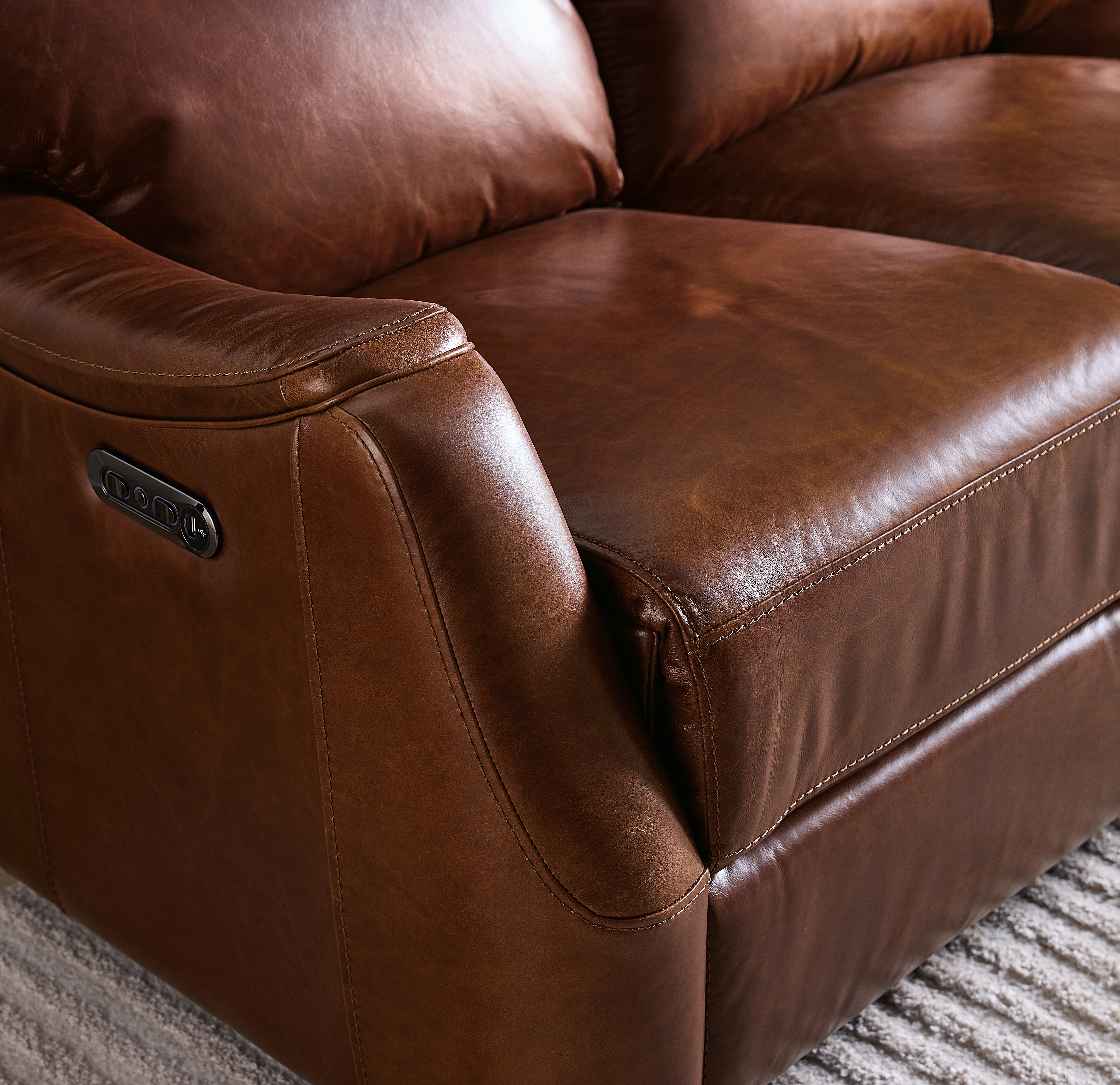 Hooker Furniture Living Room Harlan Zero Gravity PWR Sofa w Hooker Furniture Living Room Harlan Zero Gravity PWR Sofa w