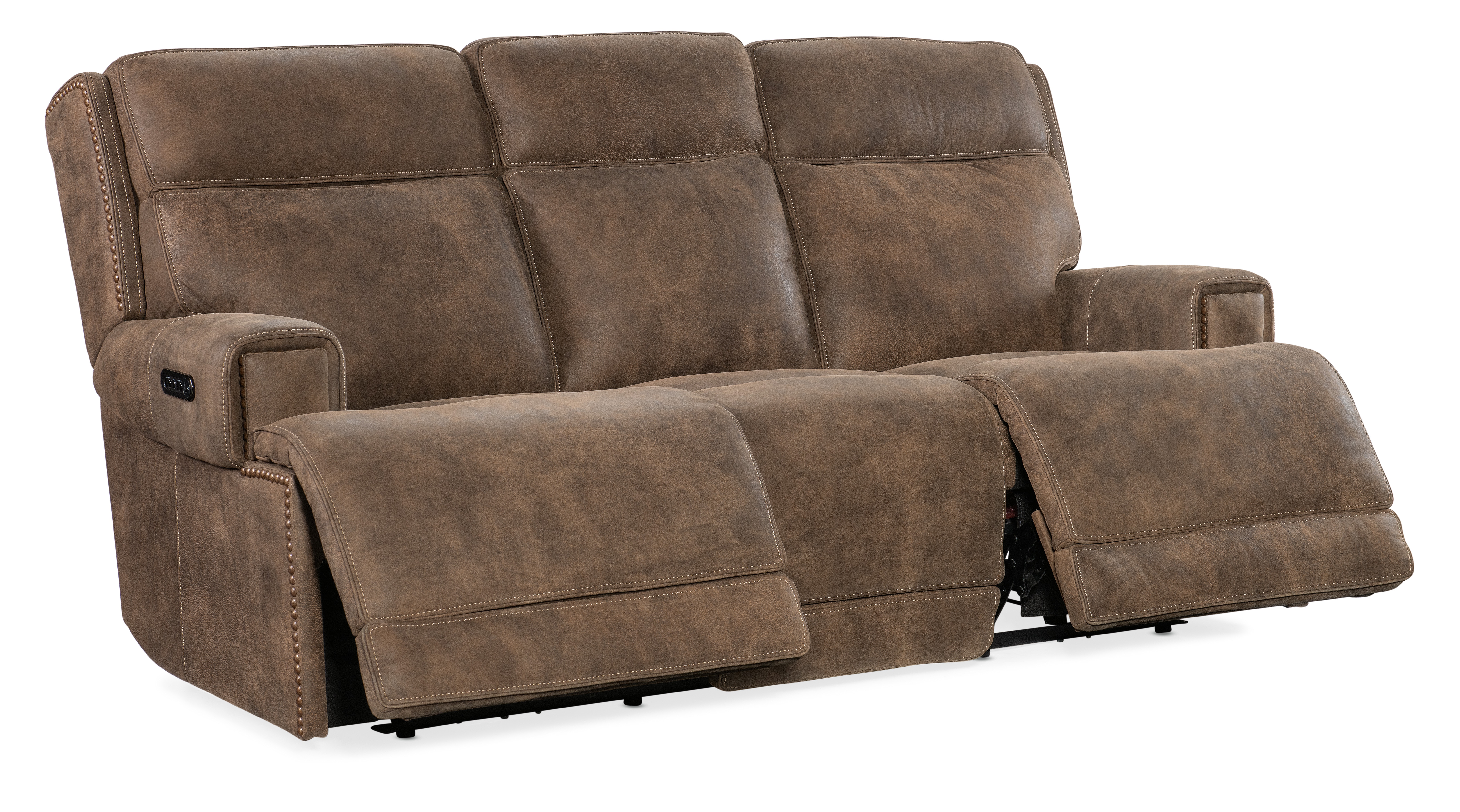 Hooker Furniture Living Room Wheeler Power Sofa with Power