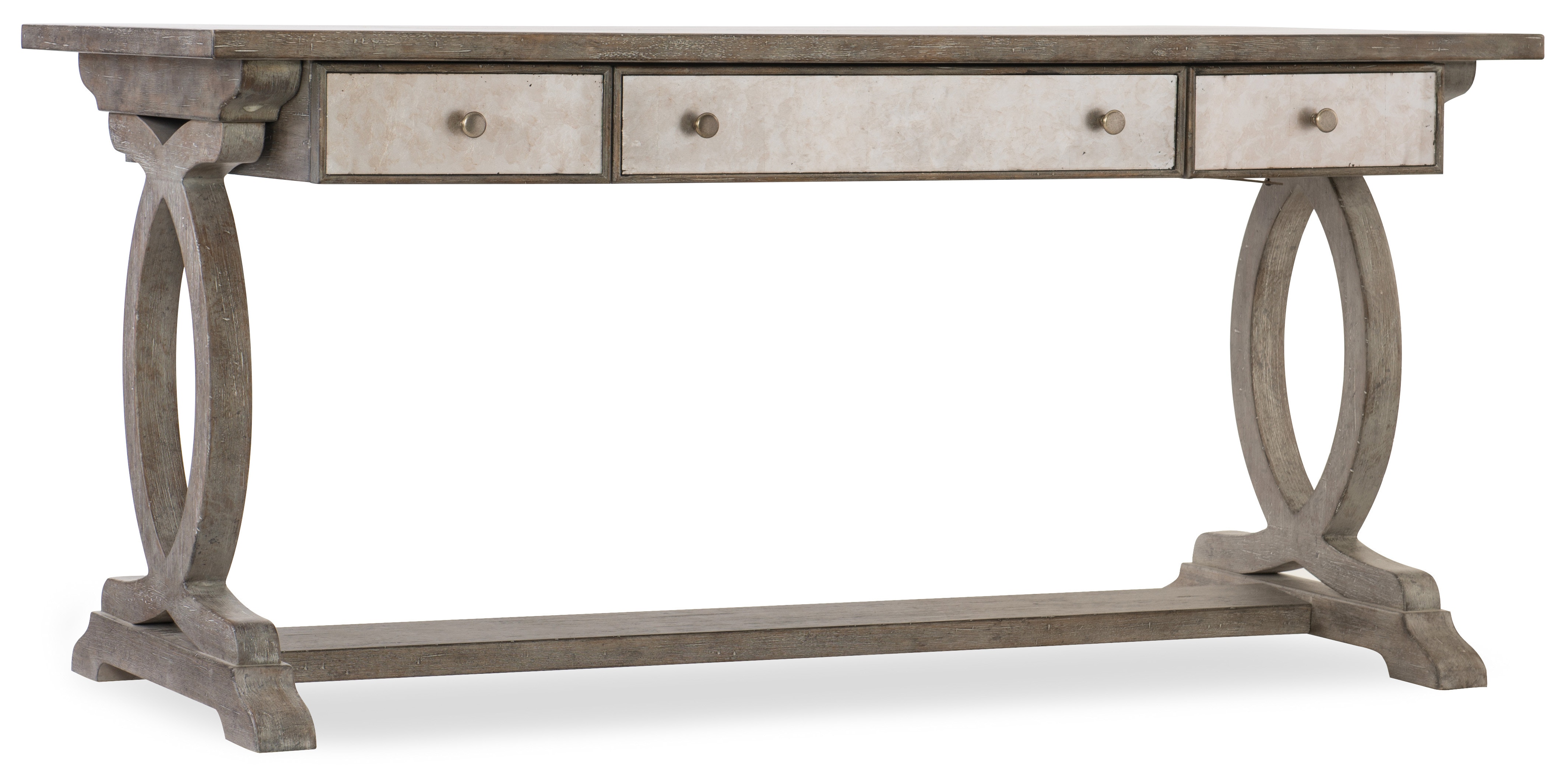  Rustic Glam Trestle Desk 1641-10459-LTWD