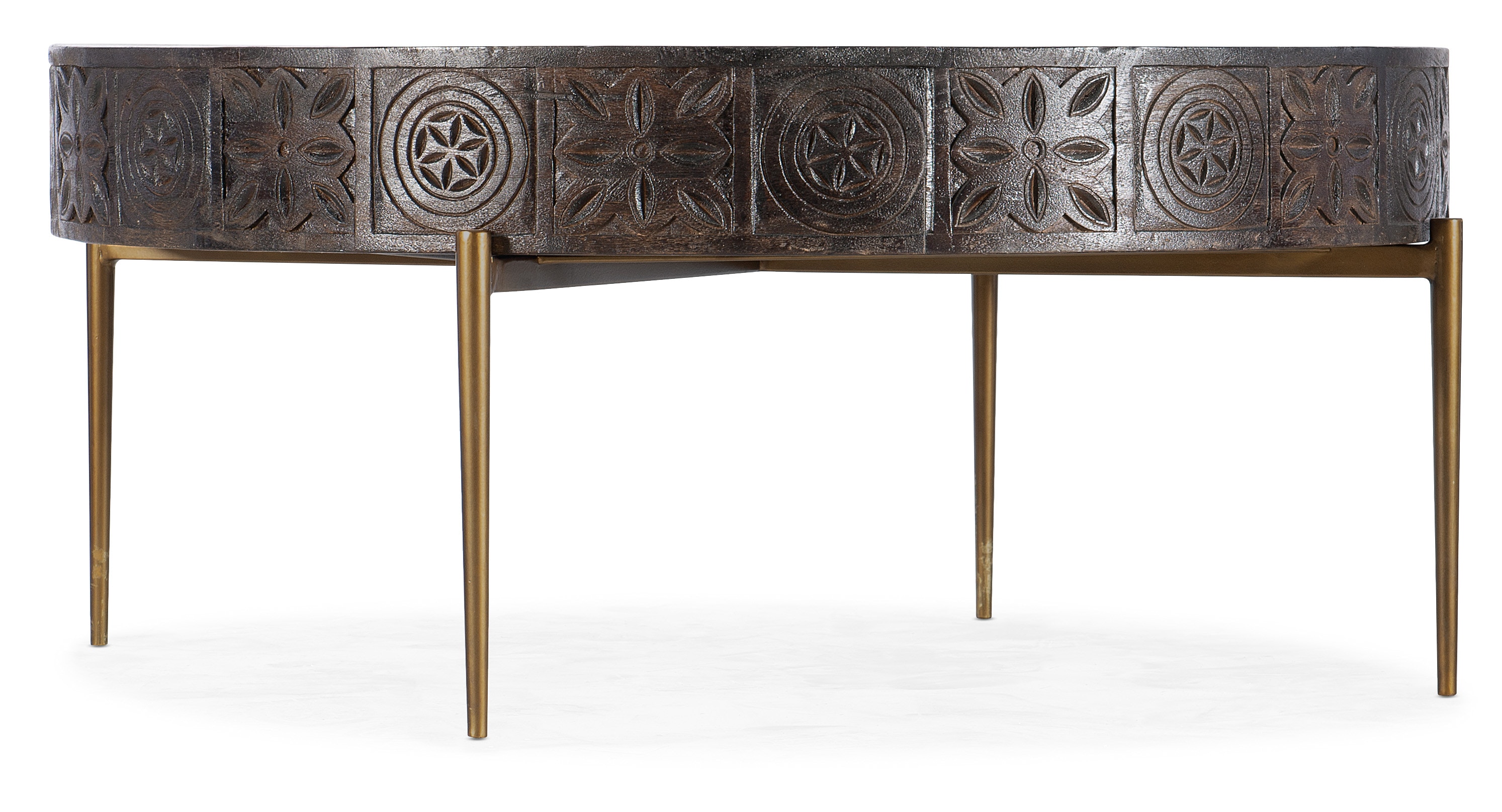 Hooker Furniture Commerce and Market Carved Round Cocktail Table 7228-80030-85