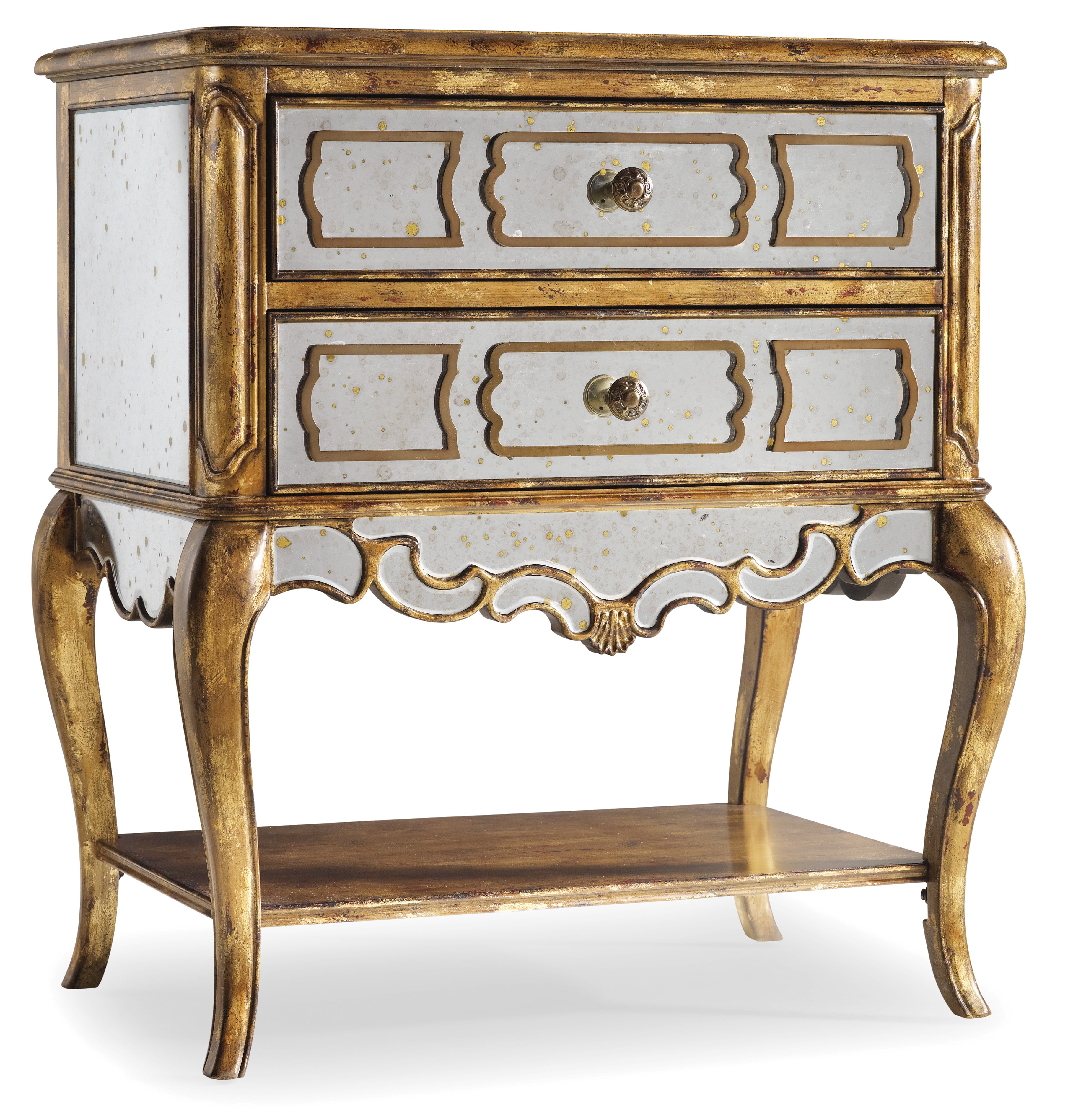 Hooker Furniture Sanctuary Mirrored Leg Nightstand - Bling 3016-90015