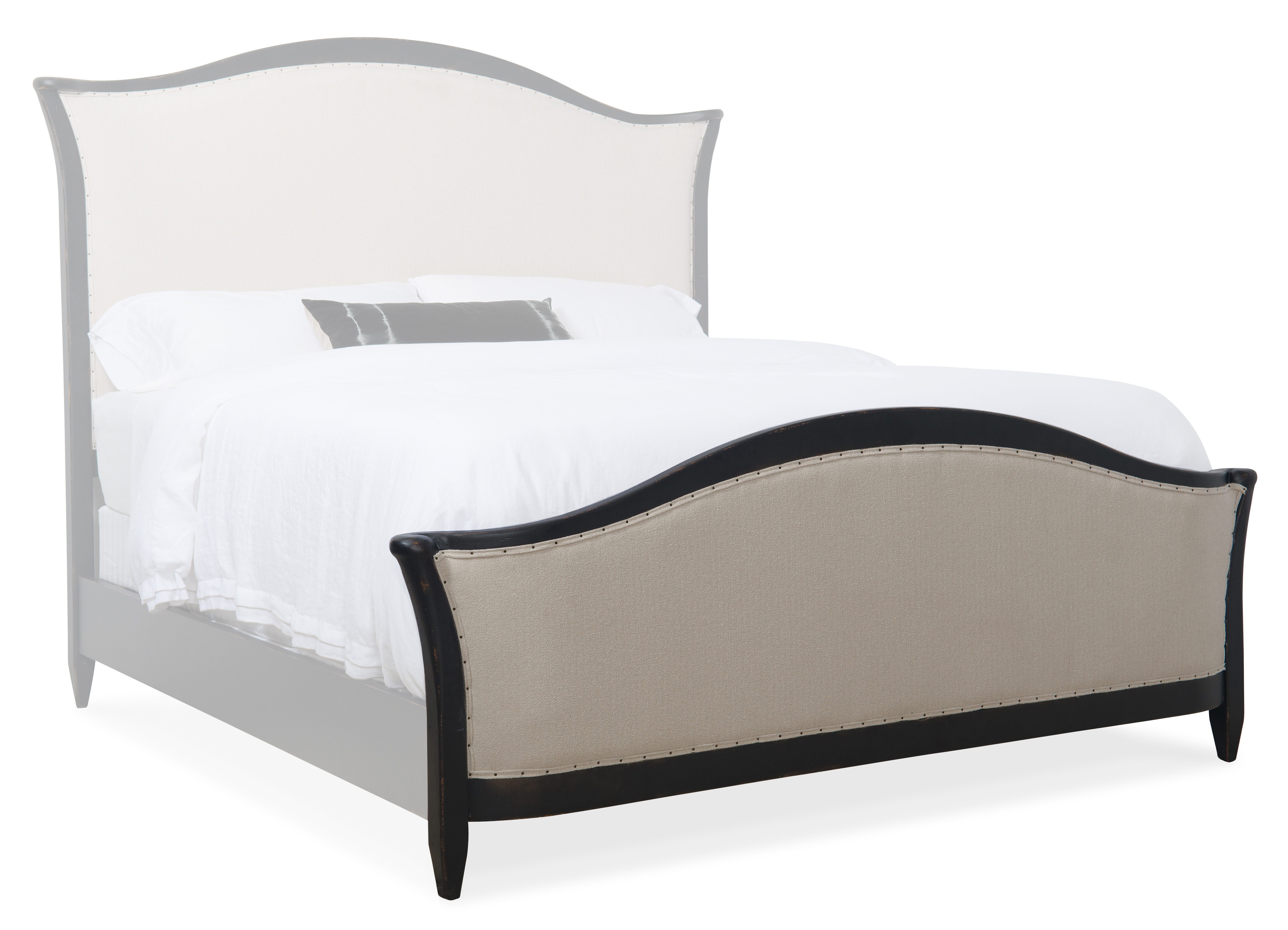 Hooker Furniture Ciao Bella 5/0 Upholstered Footboard- Black 5805-90852-99