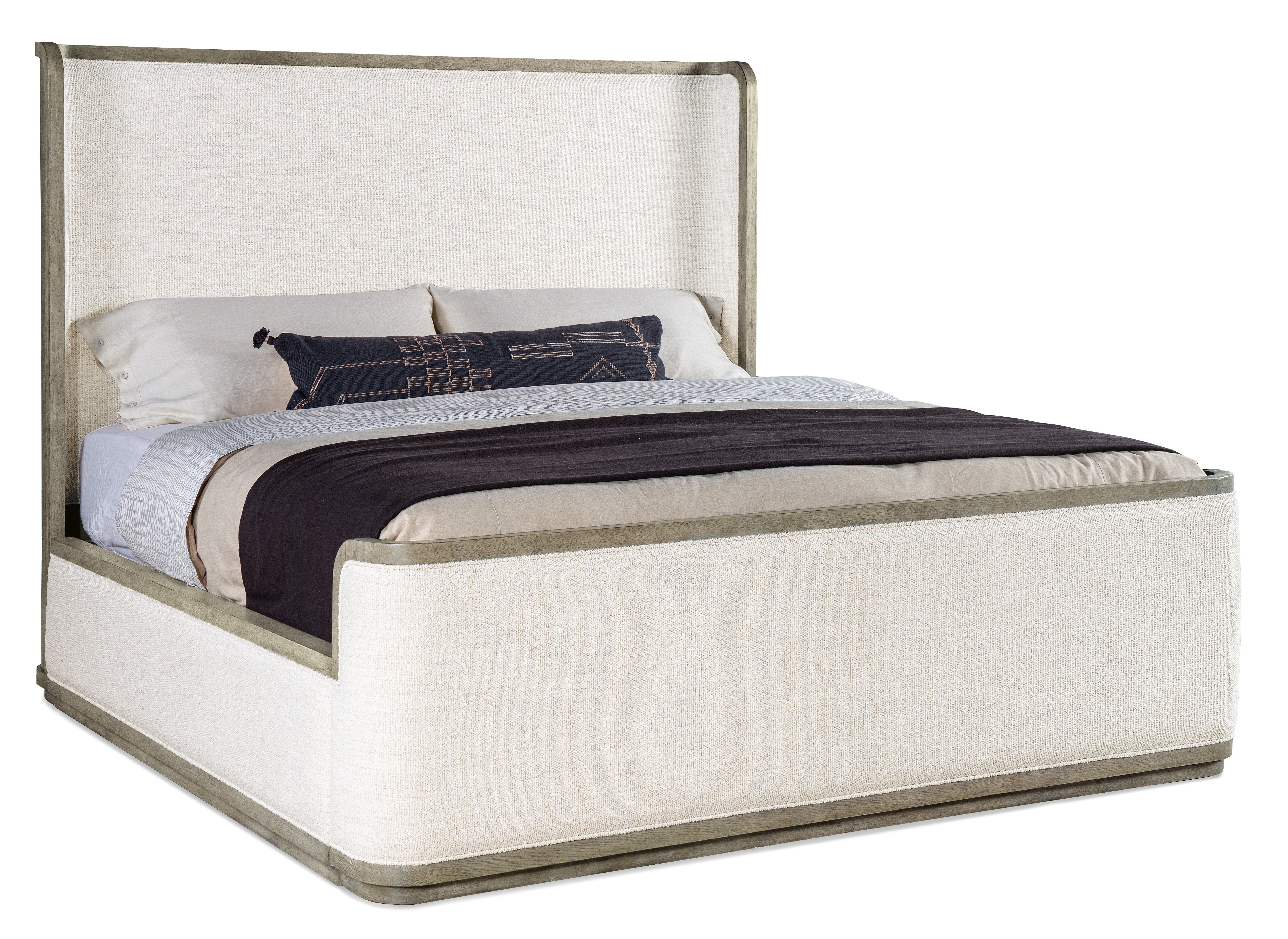 Hooker Furniture Linville Falls Boones Queen Upholstered Shelter Bed 6150-90450-85