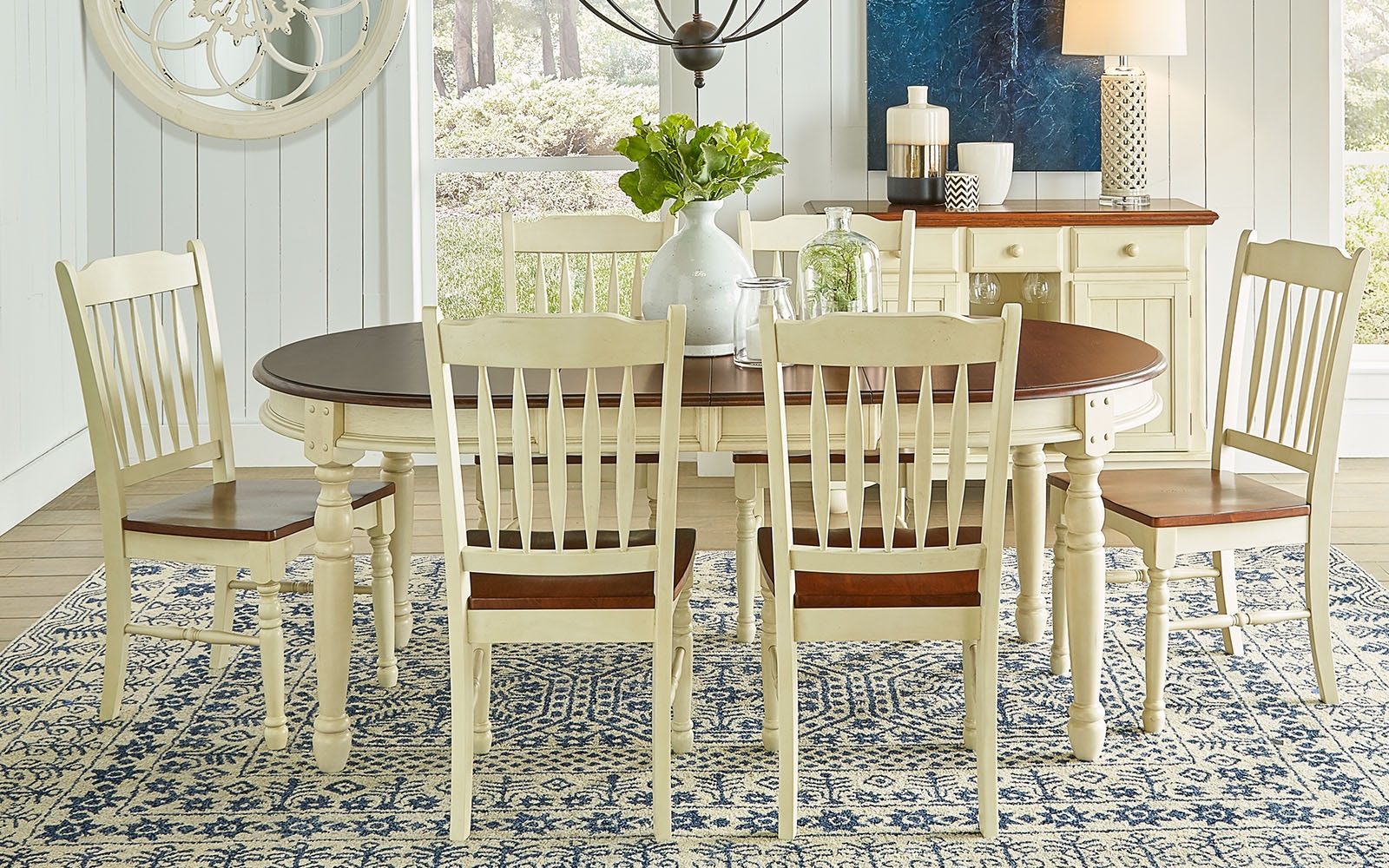 A America Casual Dining 42 X 52 Leg Table With 2-12 Leaves