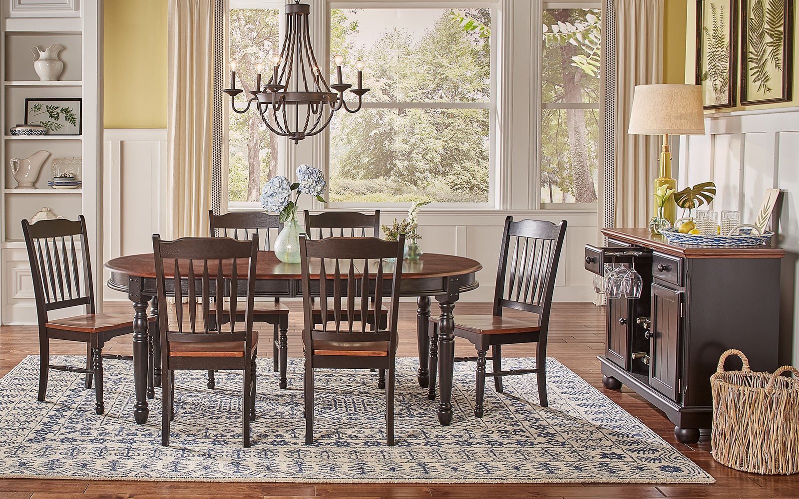 windville round dining room table