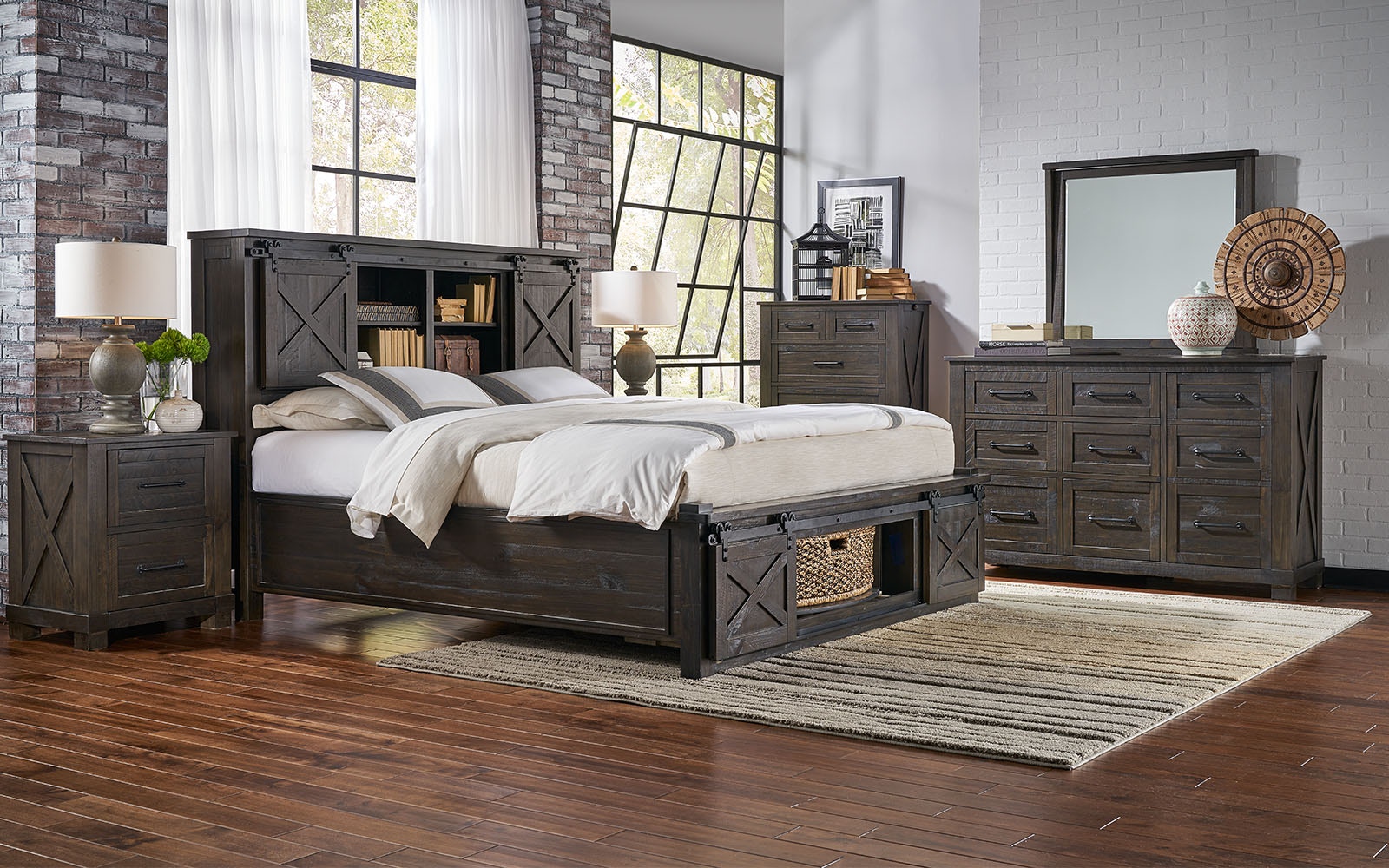 A America Bedroom King Rotating Storage Bed SUVCL5133 Woodworks Home